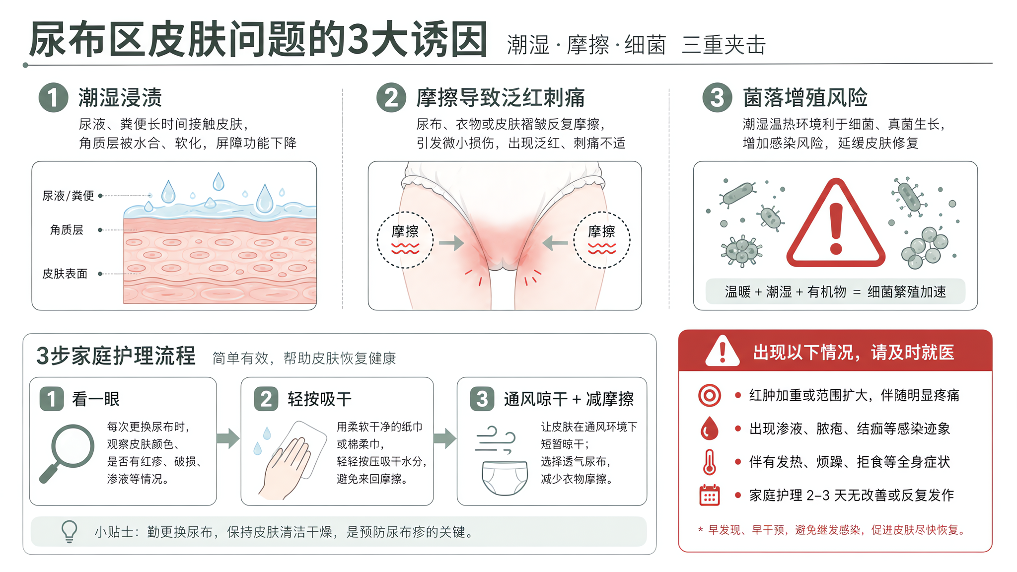 剖腹产刀口被汗“泡白发痒”？先做这3步干燥减摩擦