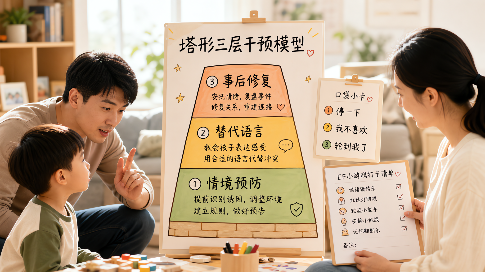 孩子一不顺就打人咬人？先别贴标签，4步把动手变开口
