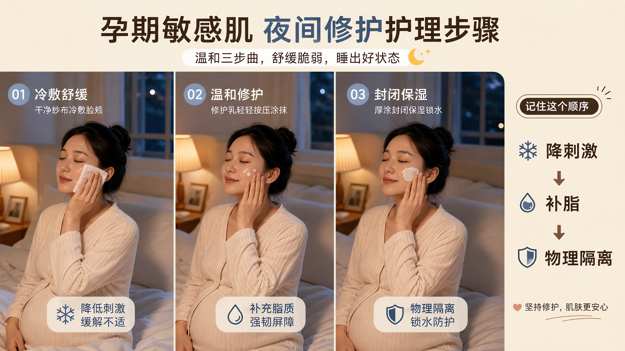 孕期夜里脸痒到睡不着？按这3步止痒顺序来