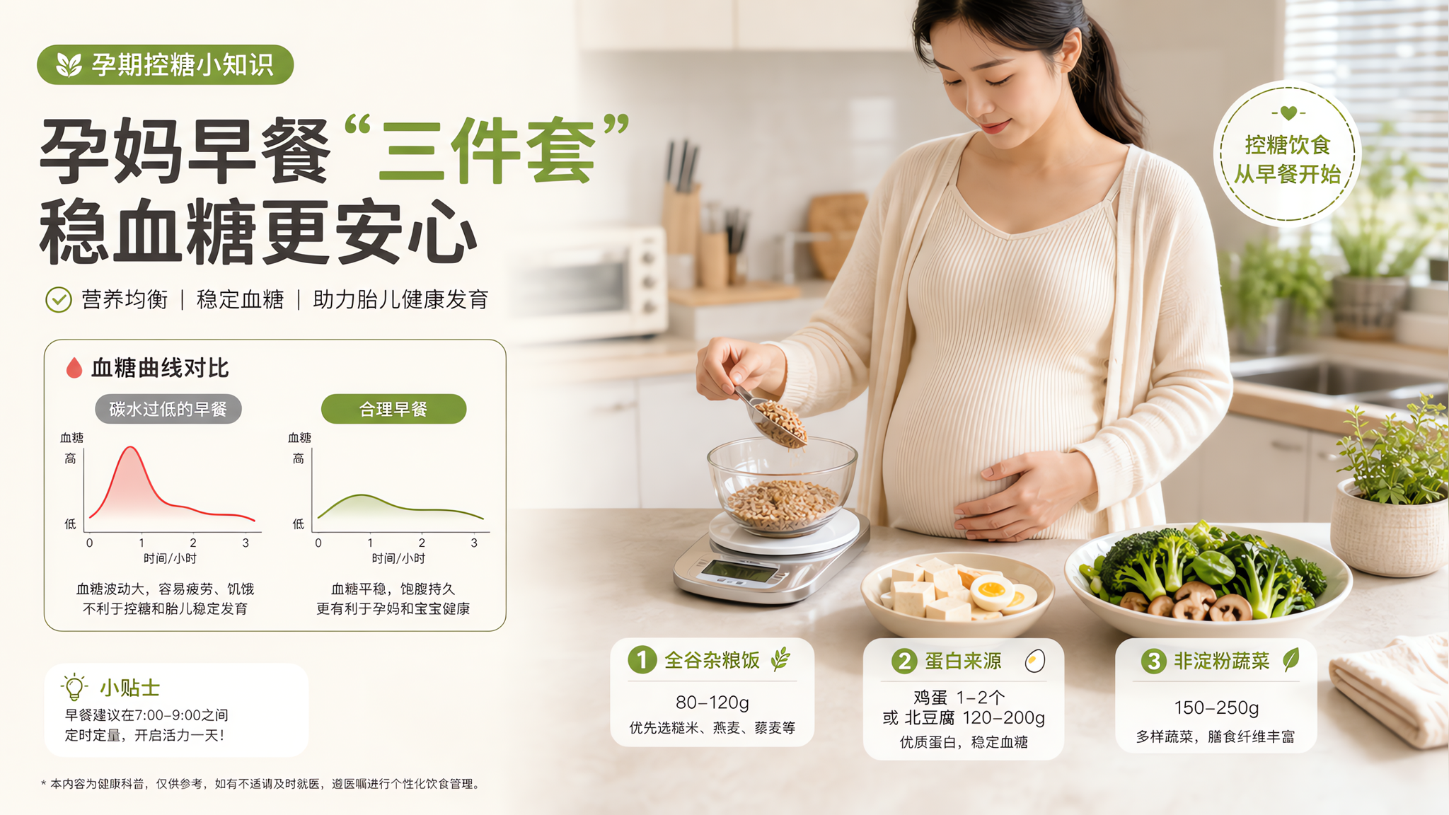 早餐越少吃血糖越高？孕期控糖称重三件套