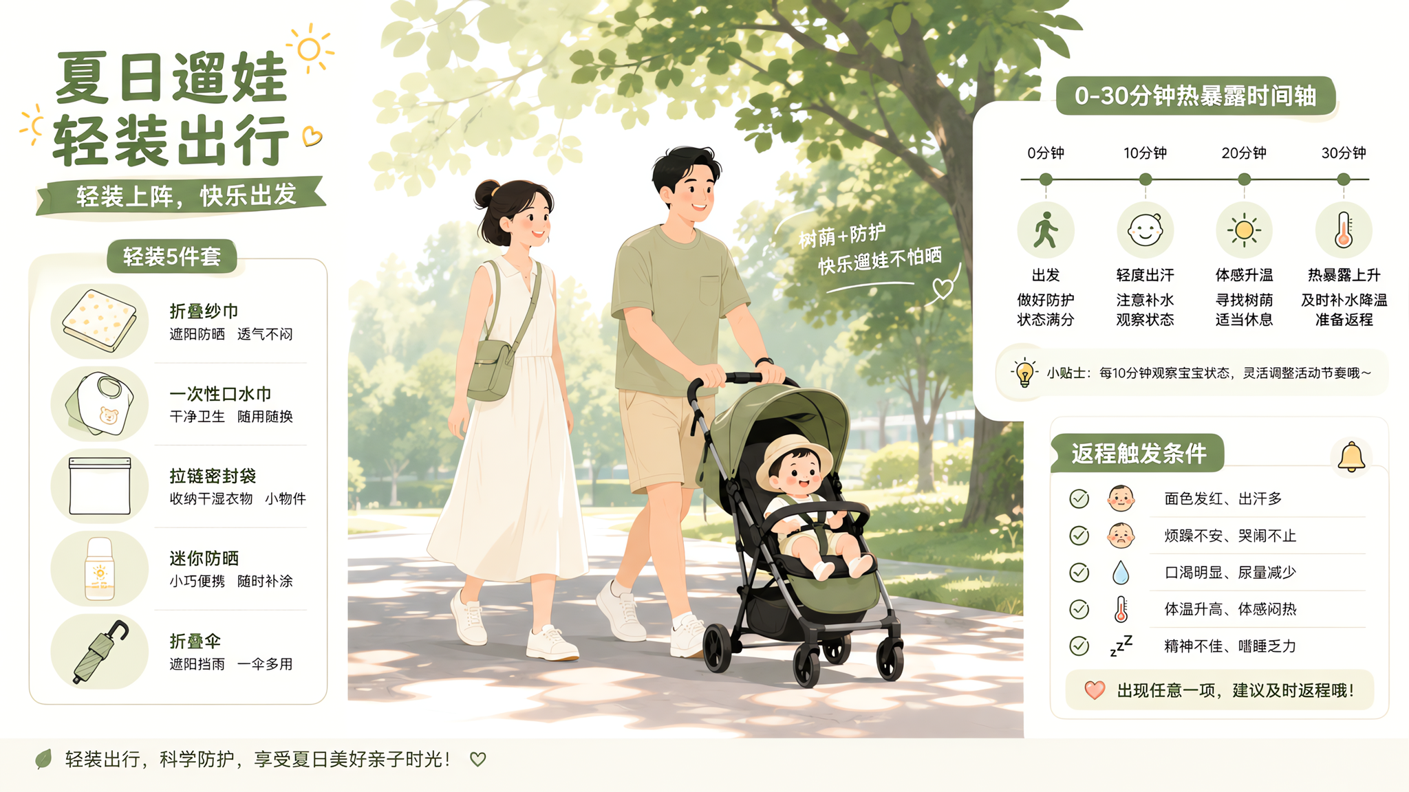 夏天遛娃别带一堆：记住30分钟返程阈值