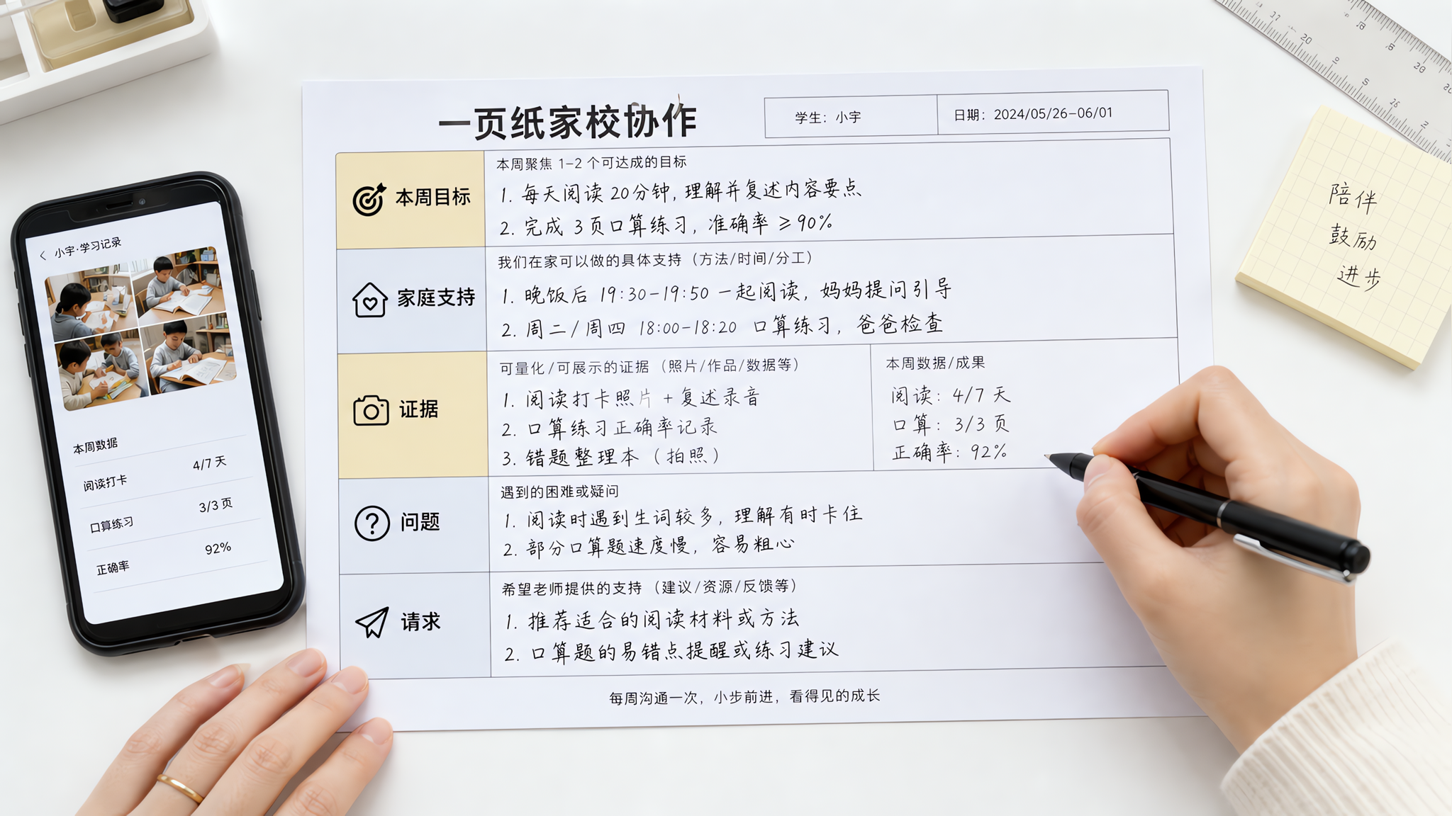 别再家长群打卡了：一页纸把家校协作做有效