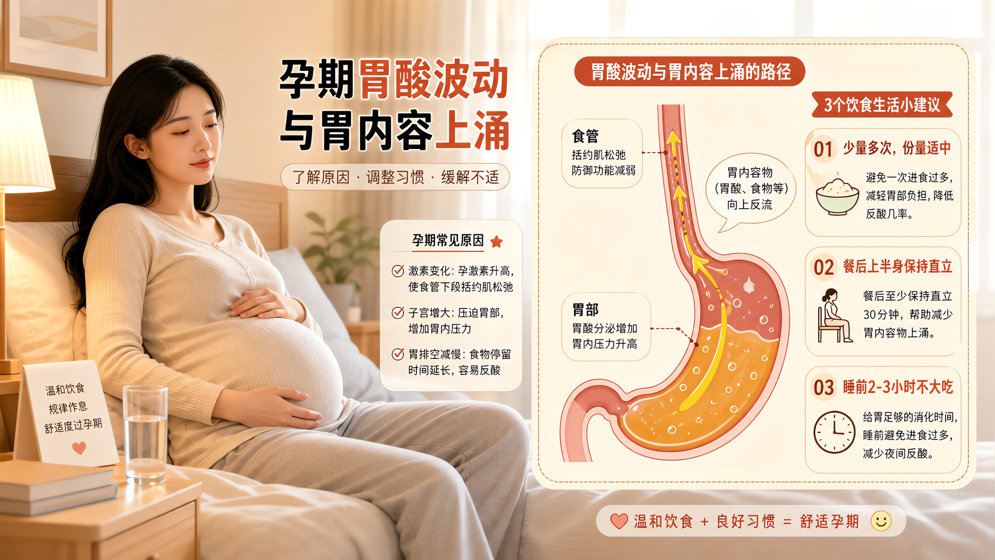 早孕恶心口酸不一定反酸：多半是胃酸波动