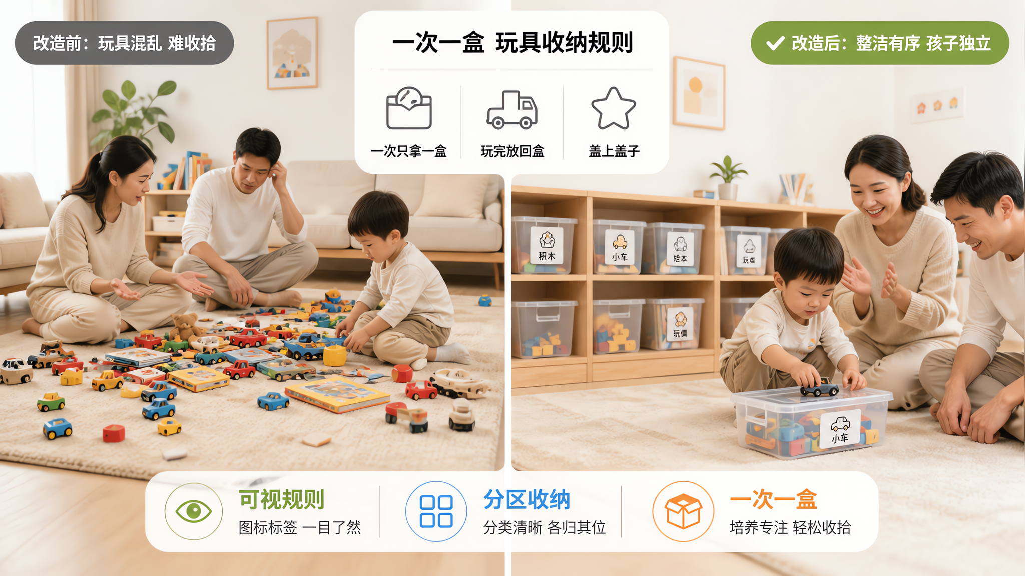 孩子一乱就崩溃别急着管：一套“环境规则”让他主动收拾