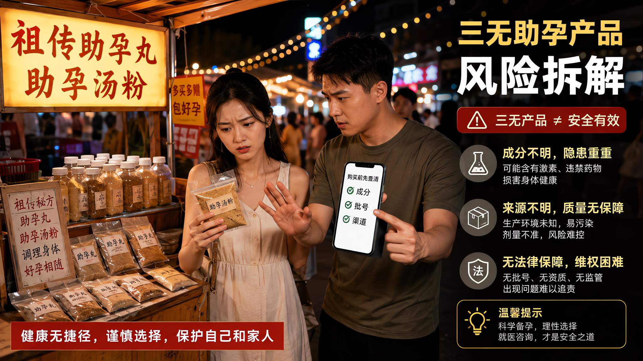 夜市祖传助孕丸别乱吃：3个隐形坑和正规备孕路