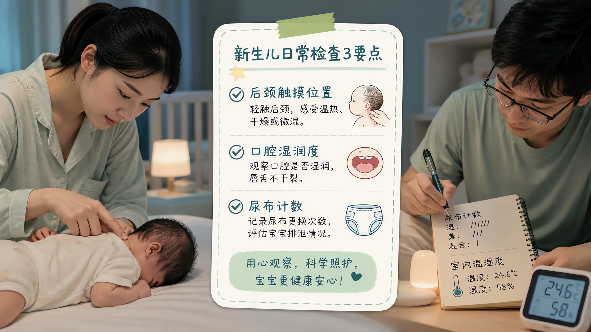 新生儿38.5℃先别喂退烧药：摸后颈看尿布