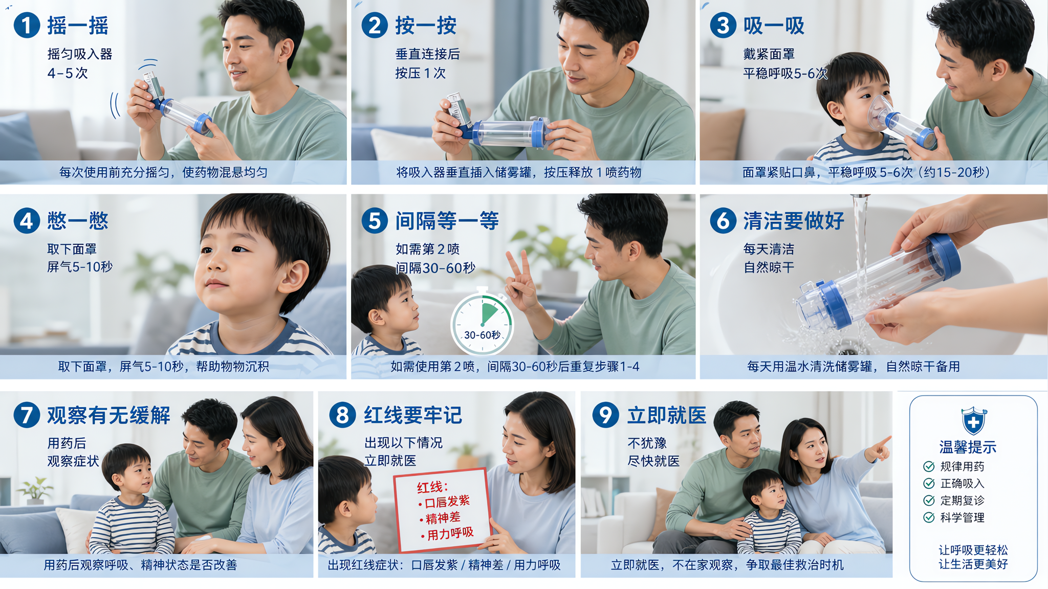 孩子咳嗽就雾化？先看这份喘息红线清单