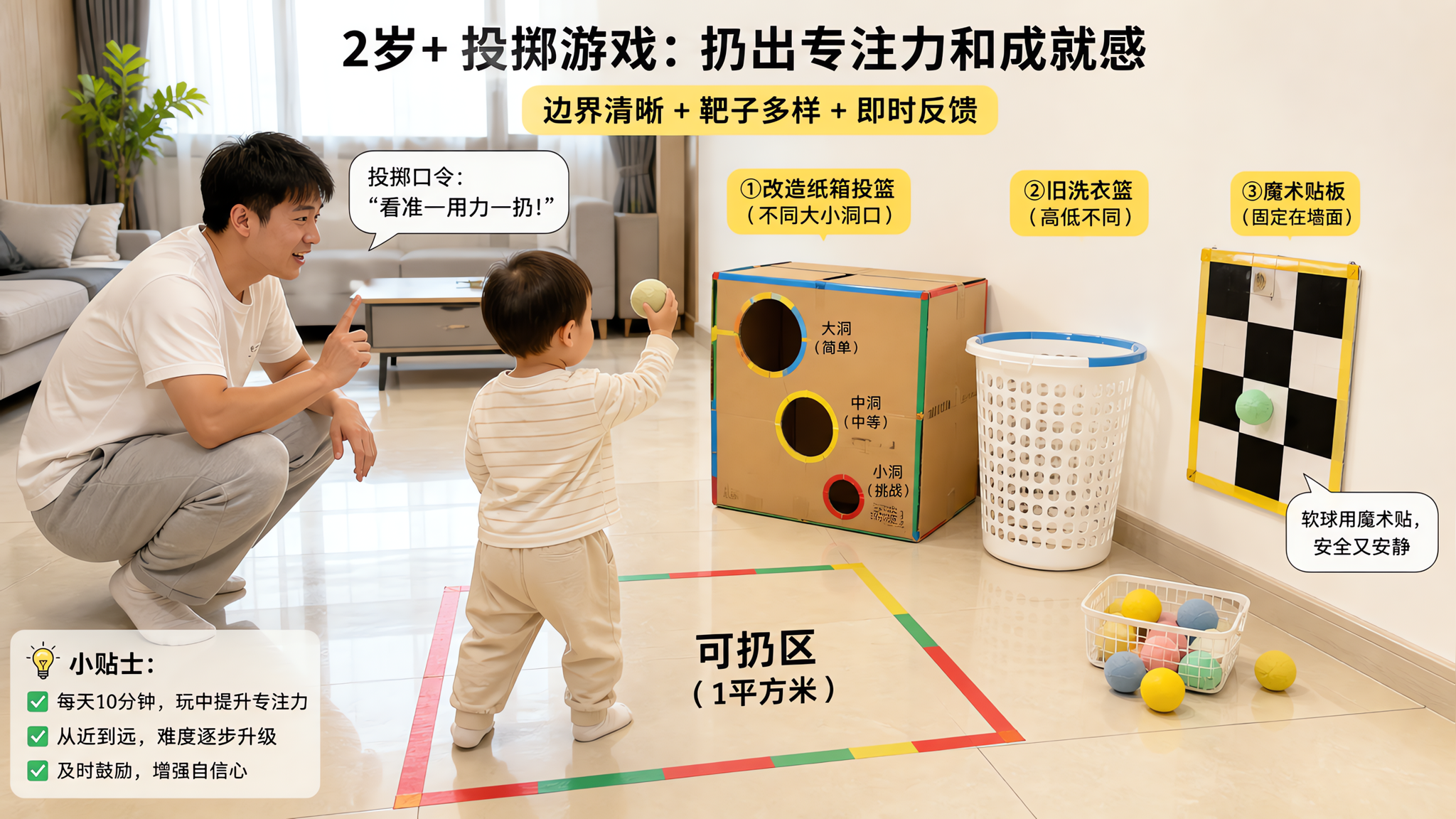 孩子乱扔别急着骂：画1㎡可扔区，家里立刻安静一半