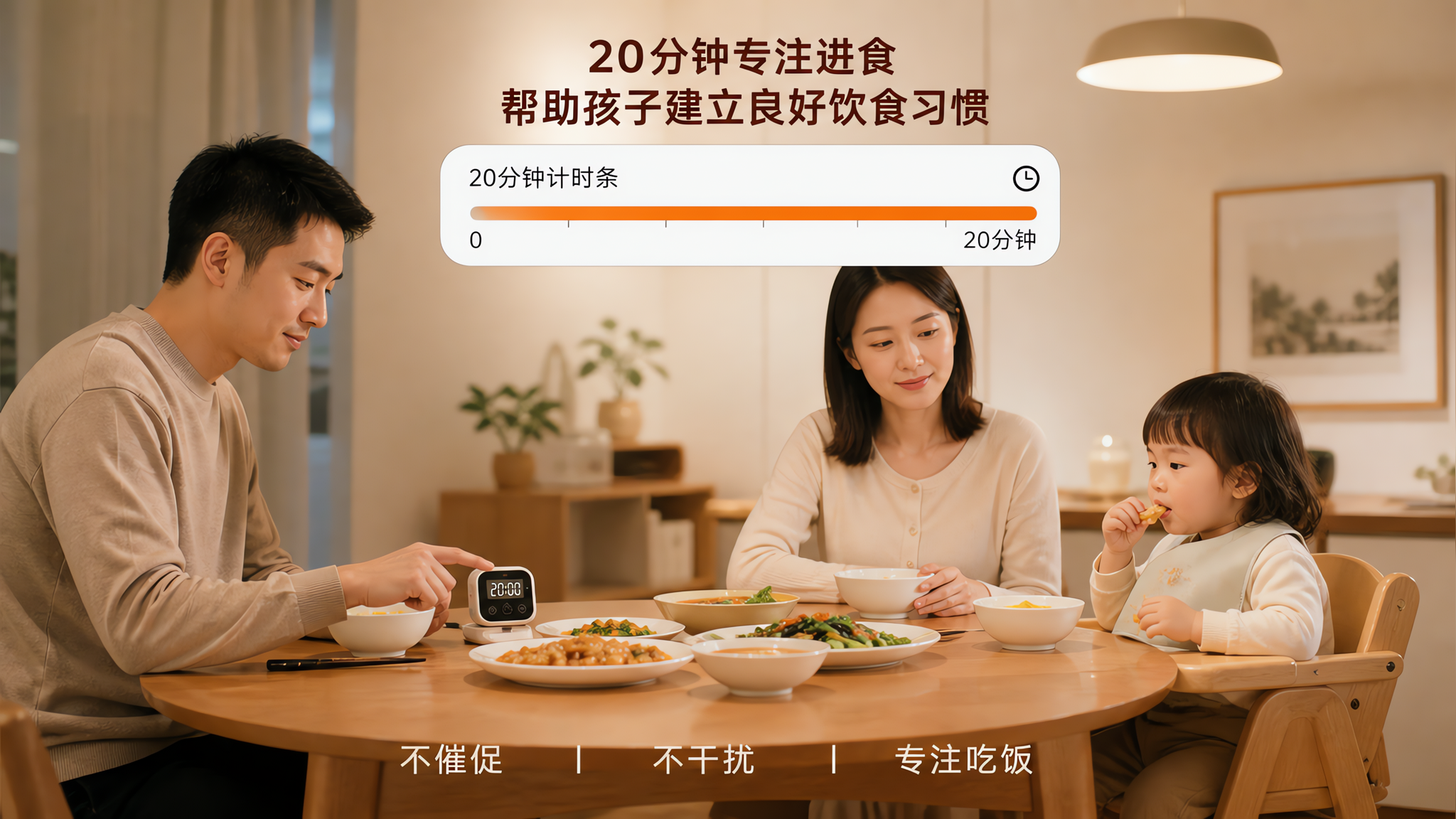 孩子含饭拖半小时？用20分钟到点收餐就够了