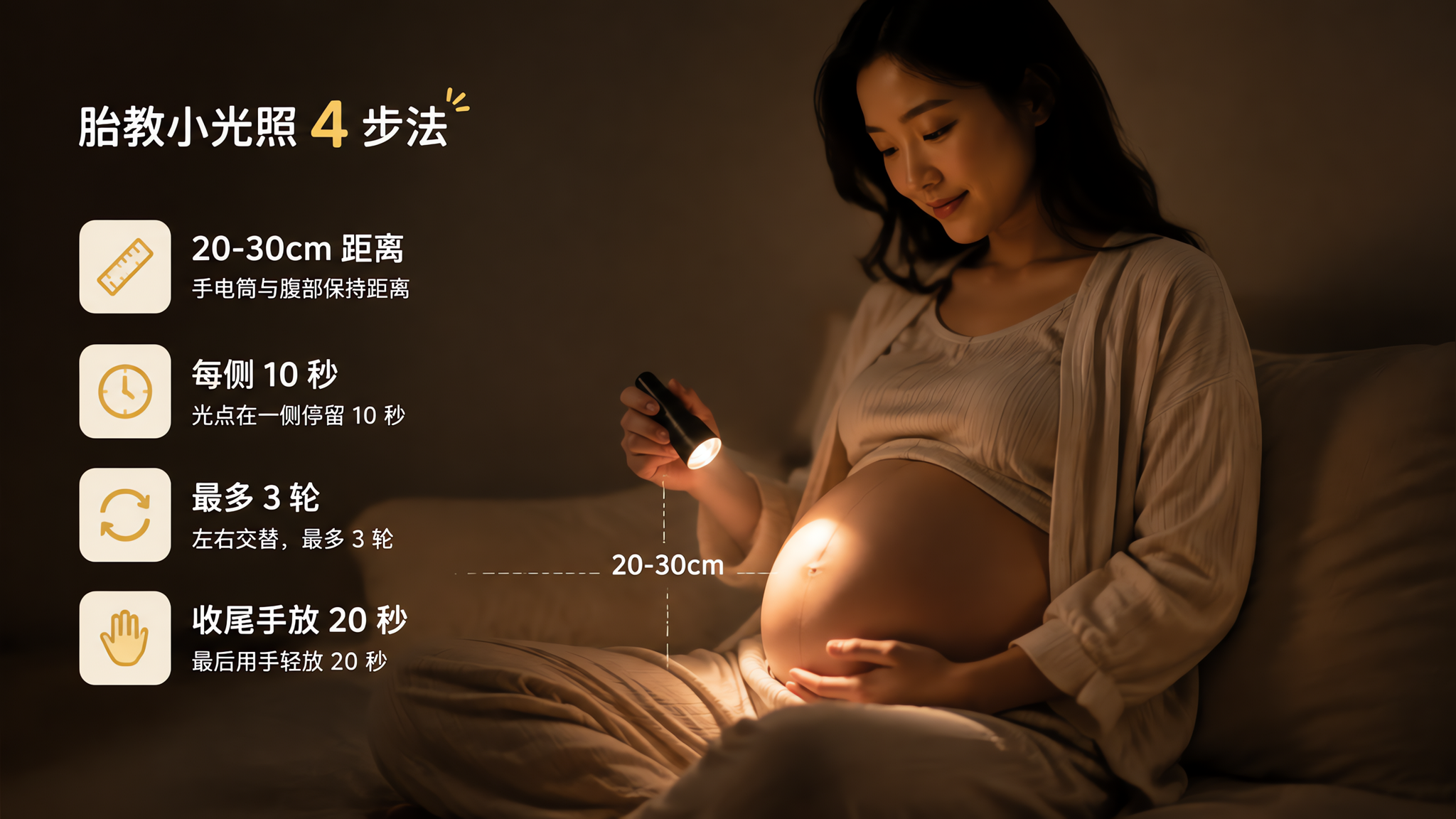 孕晚期想做光照胎教？2分钟规则先记住