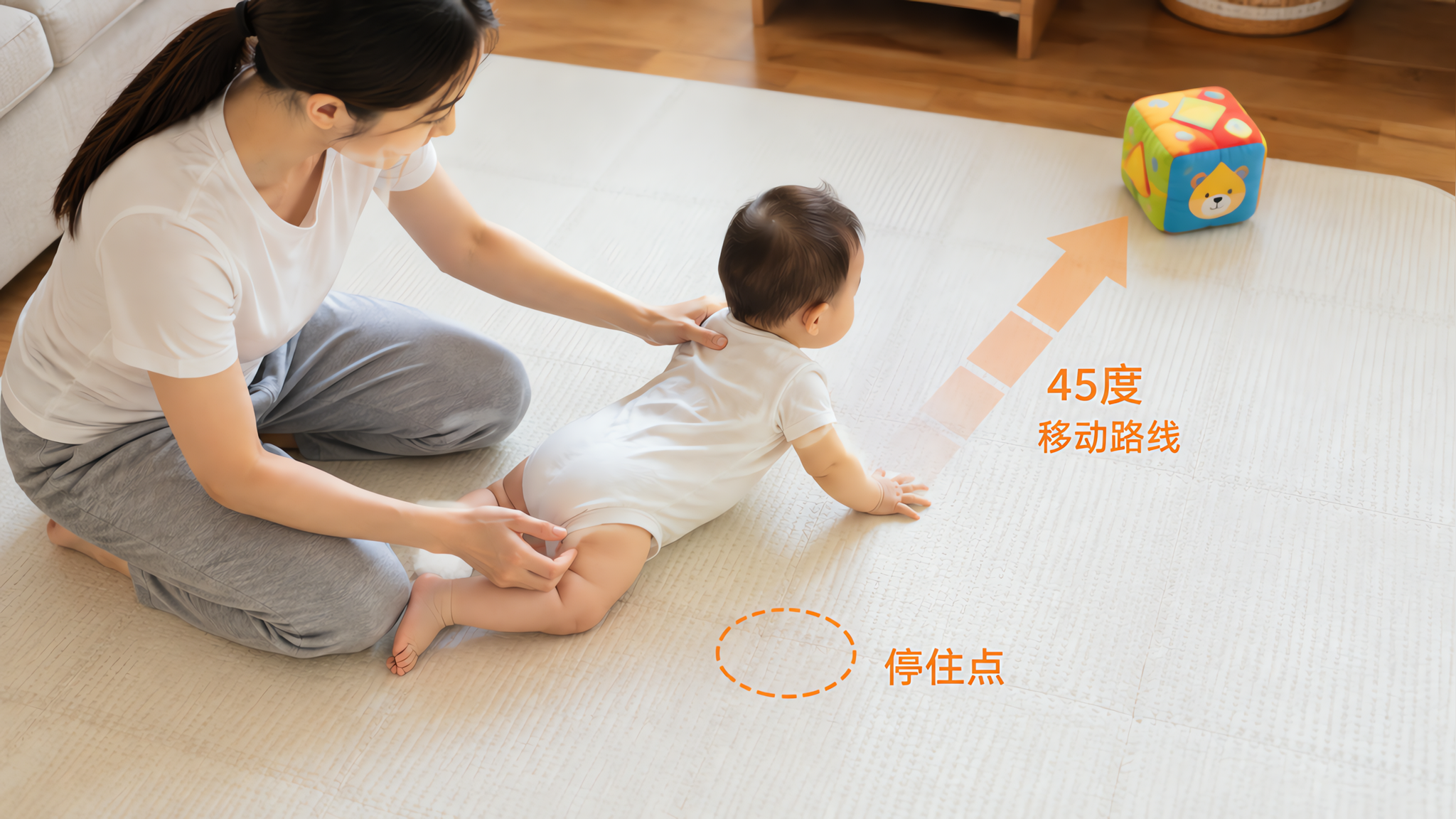 8-10月总原地转圈？用斜前方取物练出前移