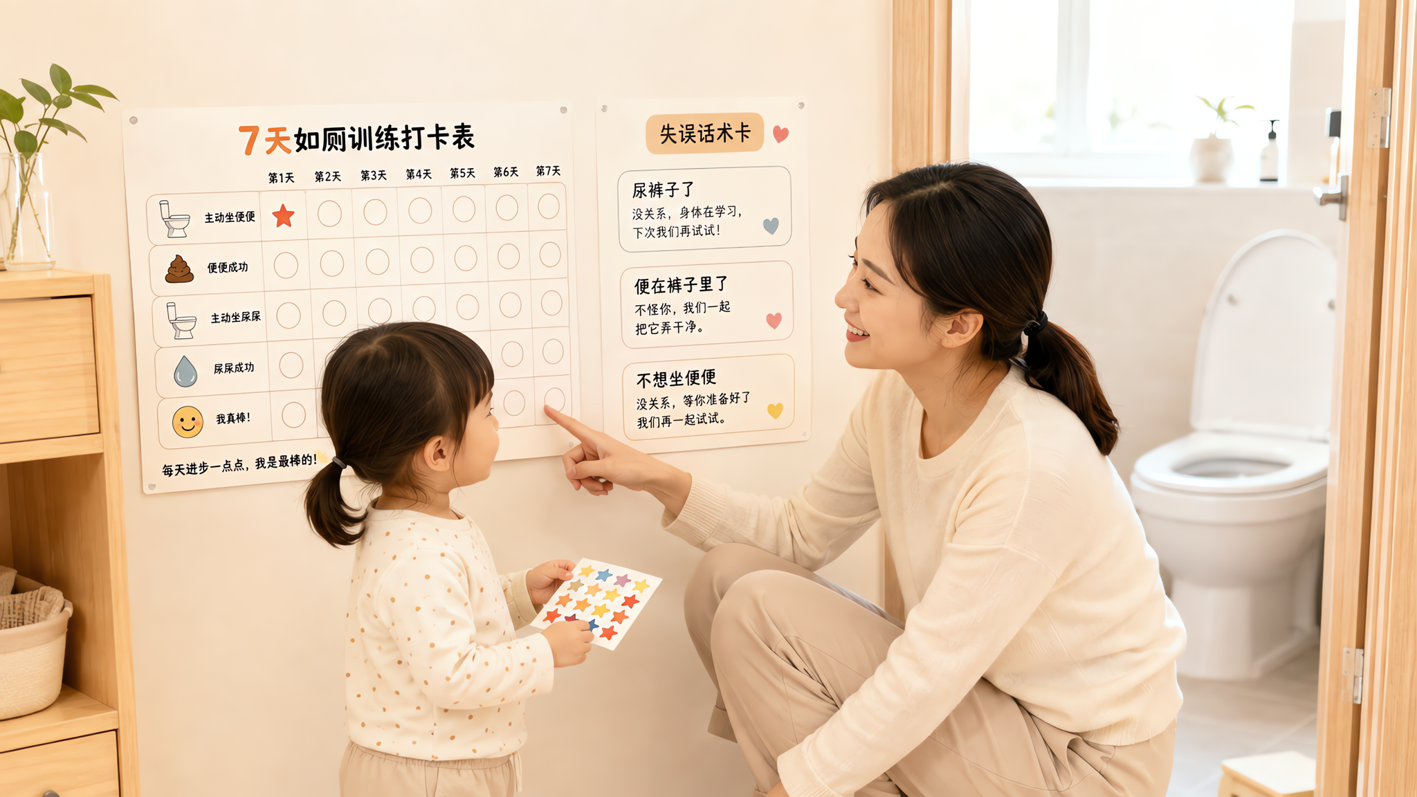 自主如厕别逼憋：一套不羞辱的7天训练表