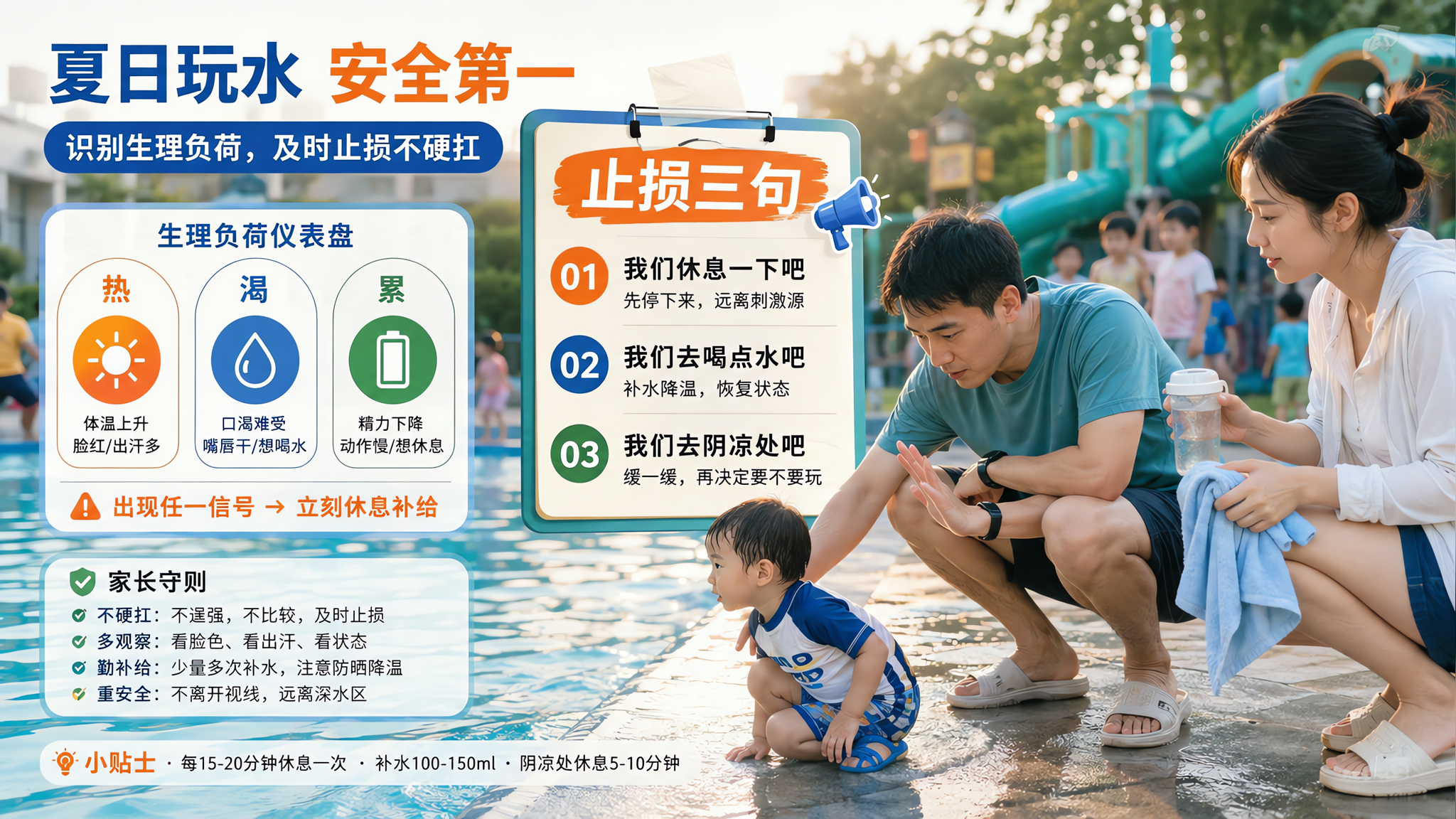 孩子夏天爱推人咬人？先查热渴累，再用“止损三句”