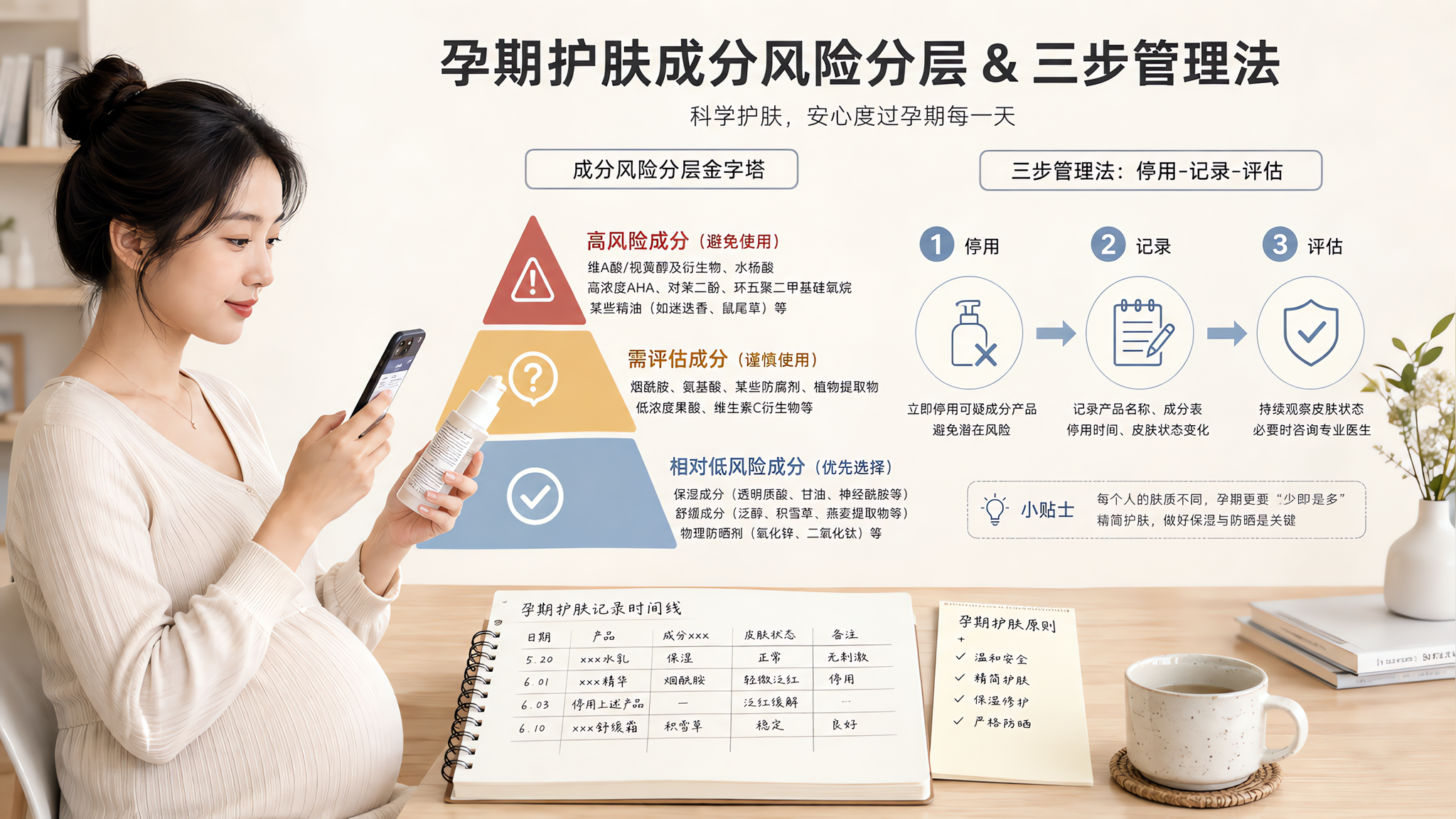孕期误用A醇刷酸精油怎么办：三步补救与风险分层
