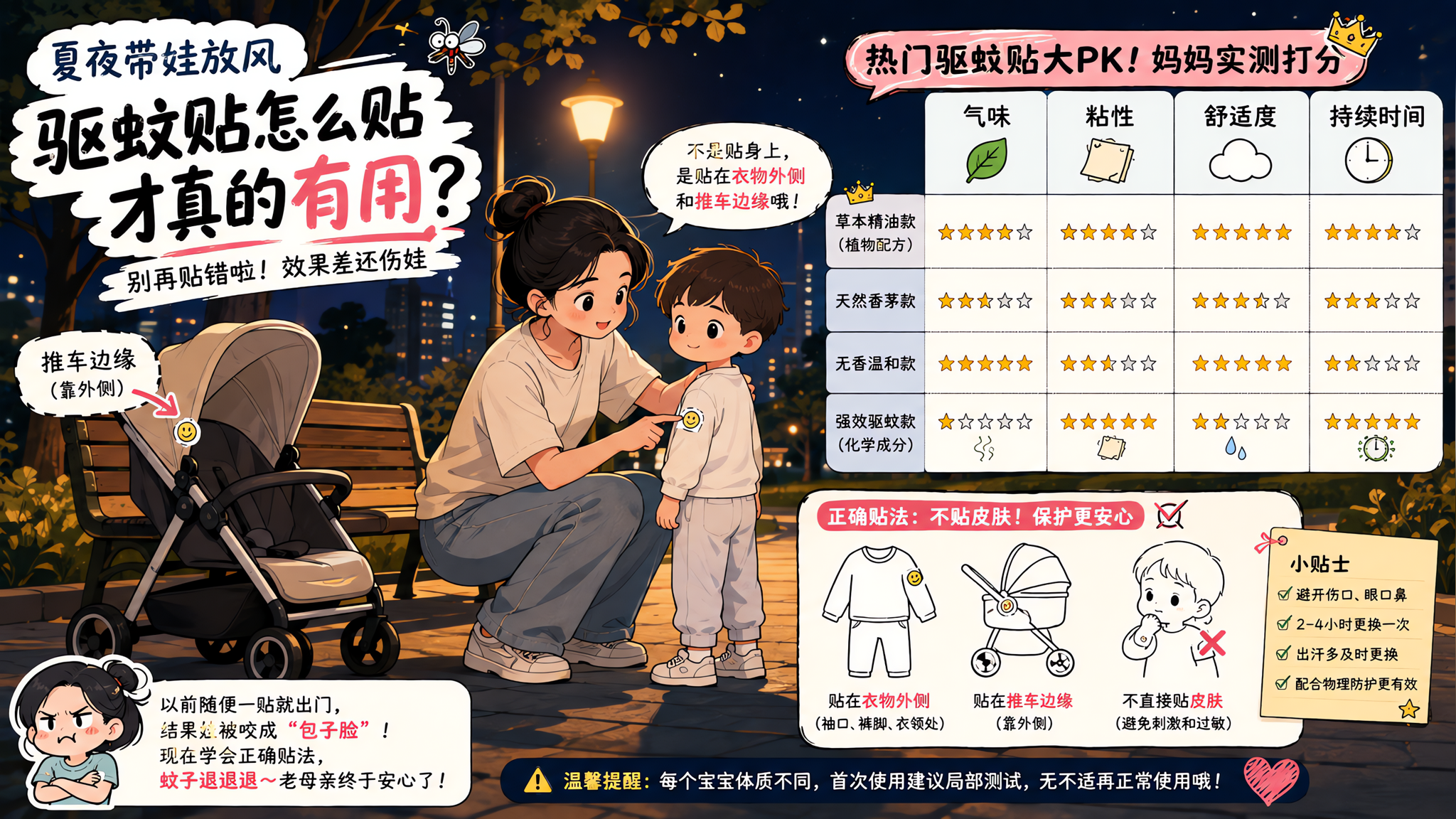 驱蚊贴和手环到底有没有用？我家娃贴一圈照样被咬
