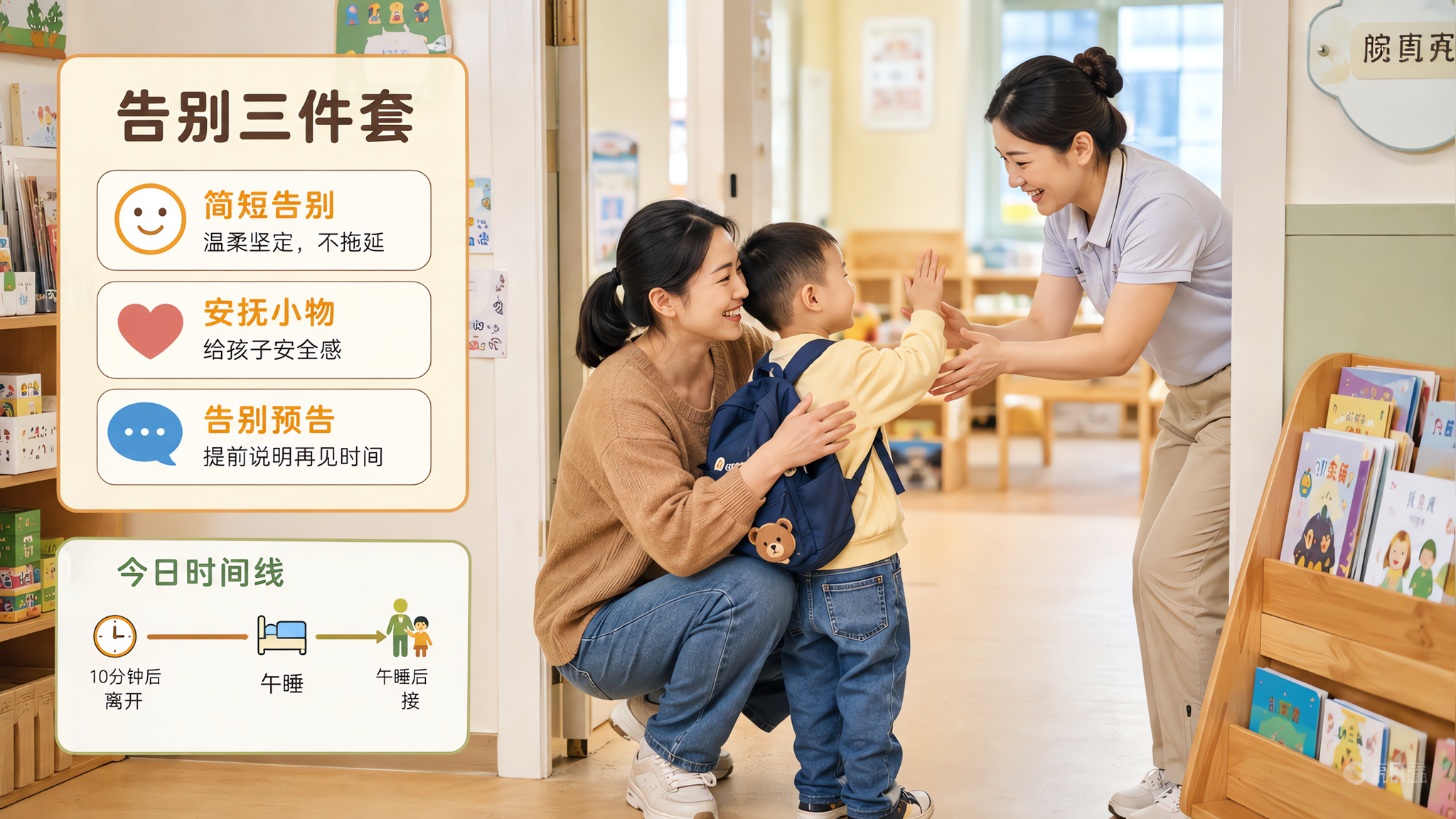 别再趁孩子不注意溜走：3步告别脚本，减少分离崩溃