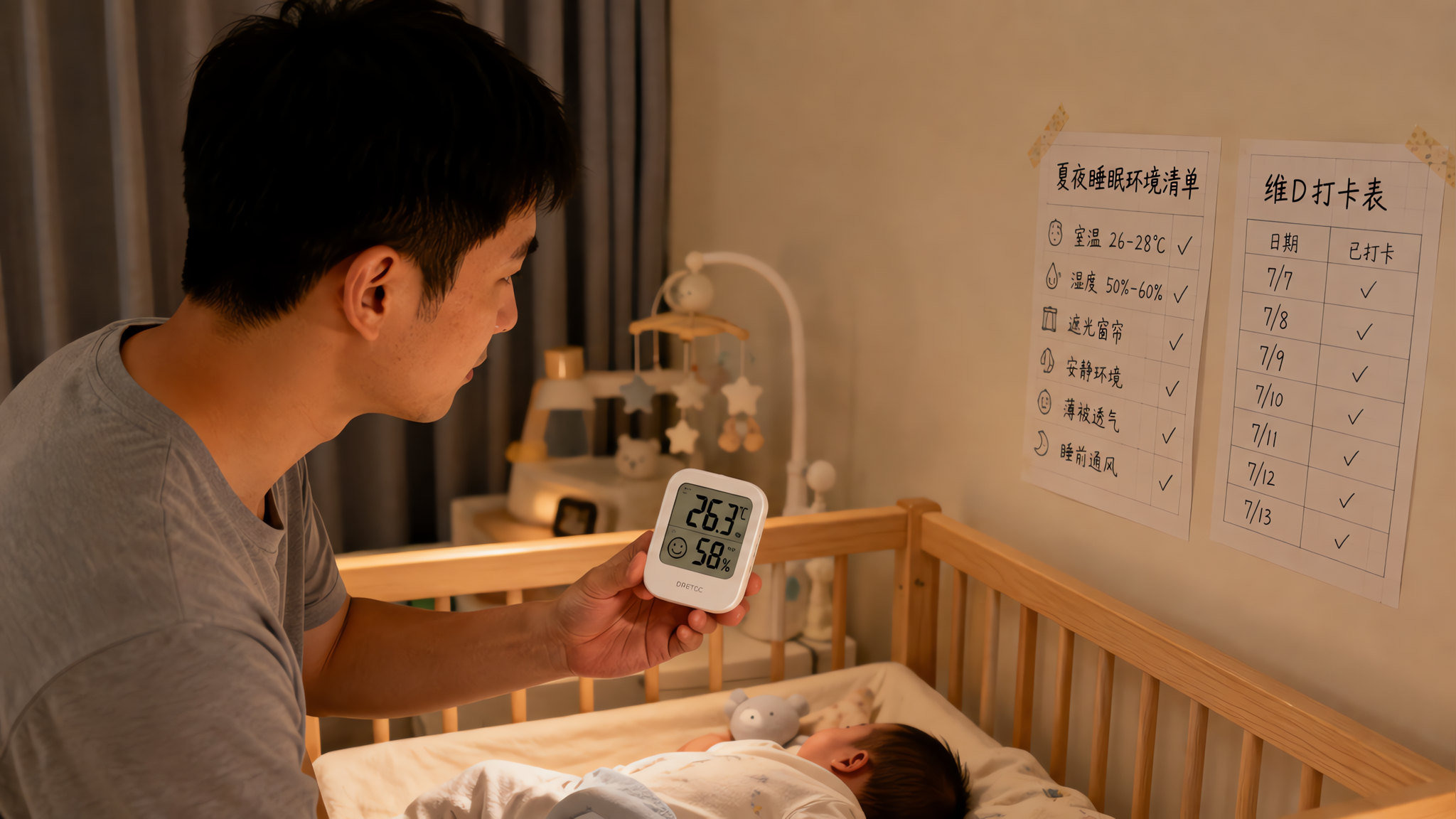 孩子夏天出汗夜醒就缺钙？先做这2周排查