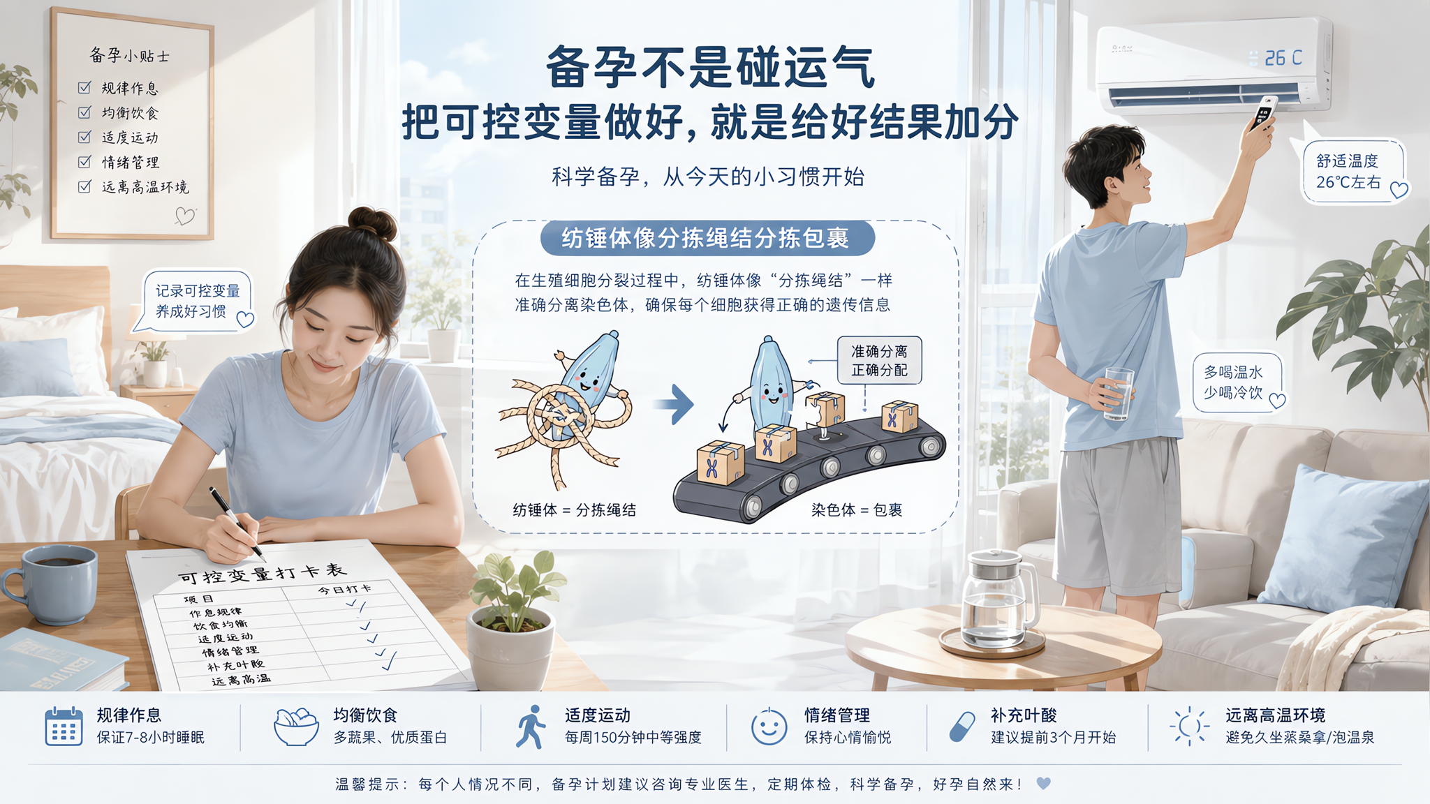 夏天备孕怕热坏卵子？先懂纺锤体，再做3步稳住