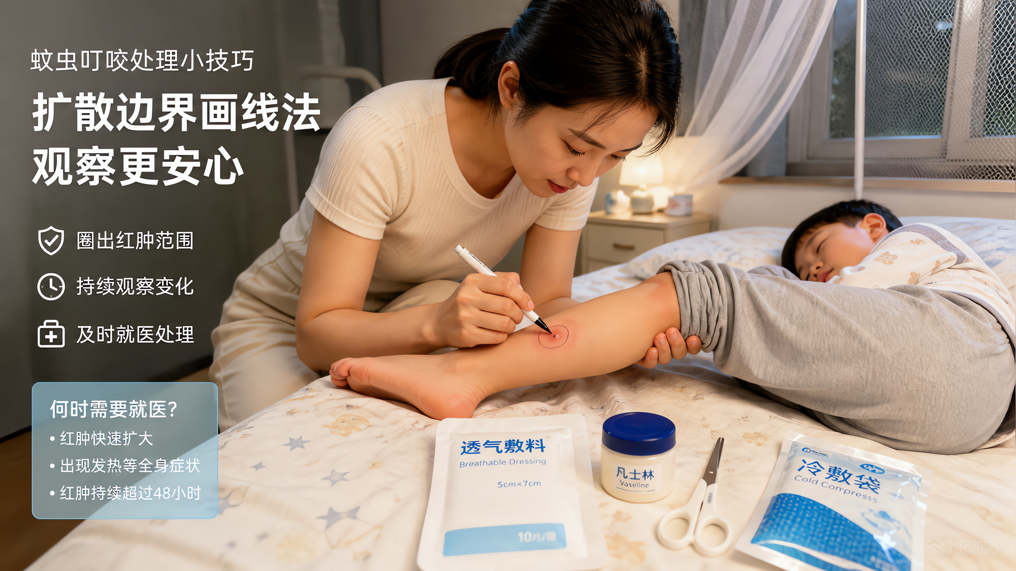 蚊子包被抓破了别乱抹药：一张图看懂感染红线