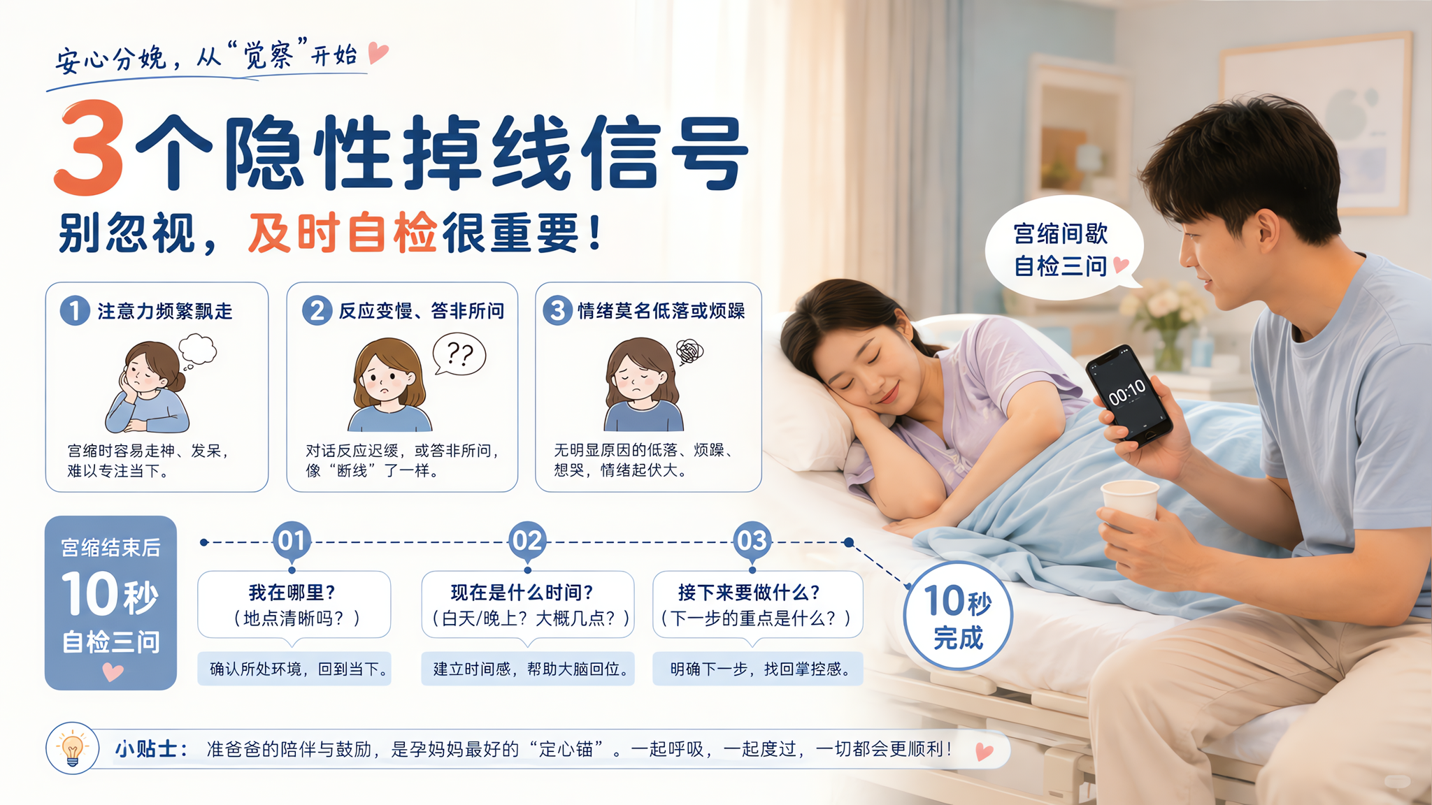 产程别等口渴才补：3个“隐性掉线”信号+宫缩间歇节拍