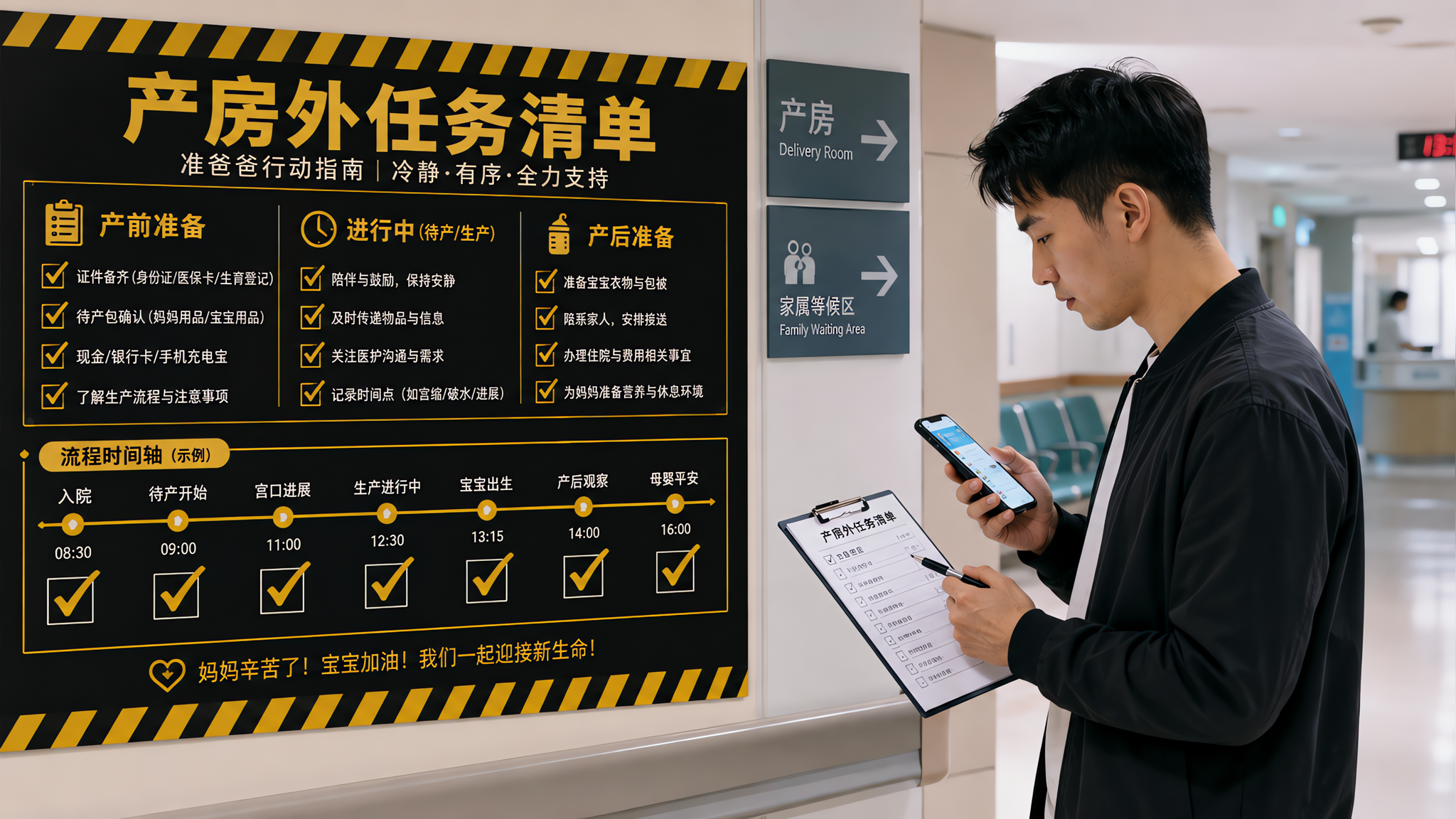 产房外别刷手机了：准爸5件事稳住全场不添乱