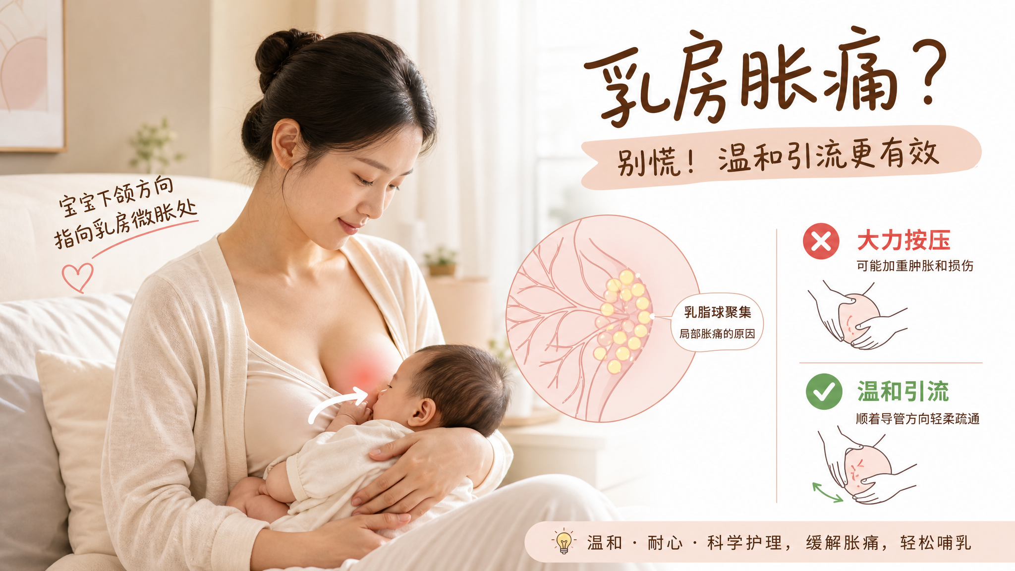 奶块不是“按碎就通”：3个温和办法更有效