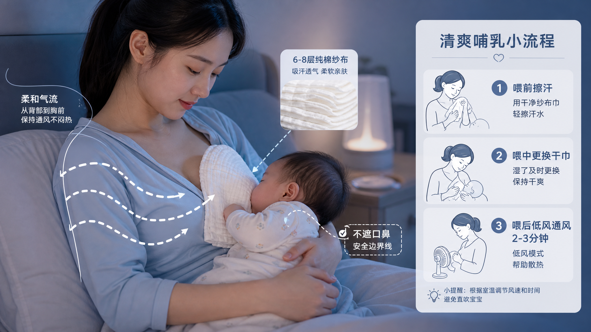 夏天哺乳总是湿一片红一片？试试纱布隔离法
