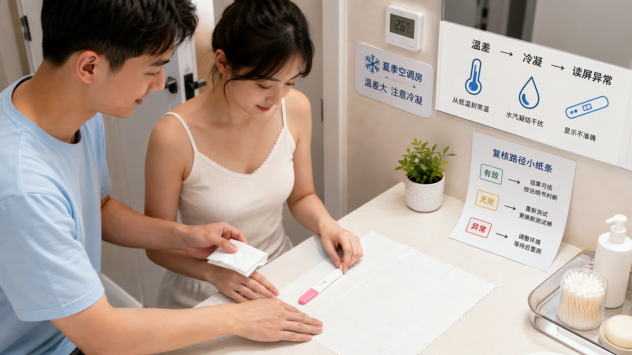 空调房里验孕棒读屏异常？按这条复核路径更稳