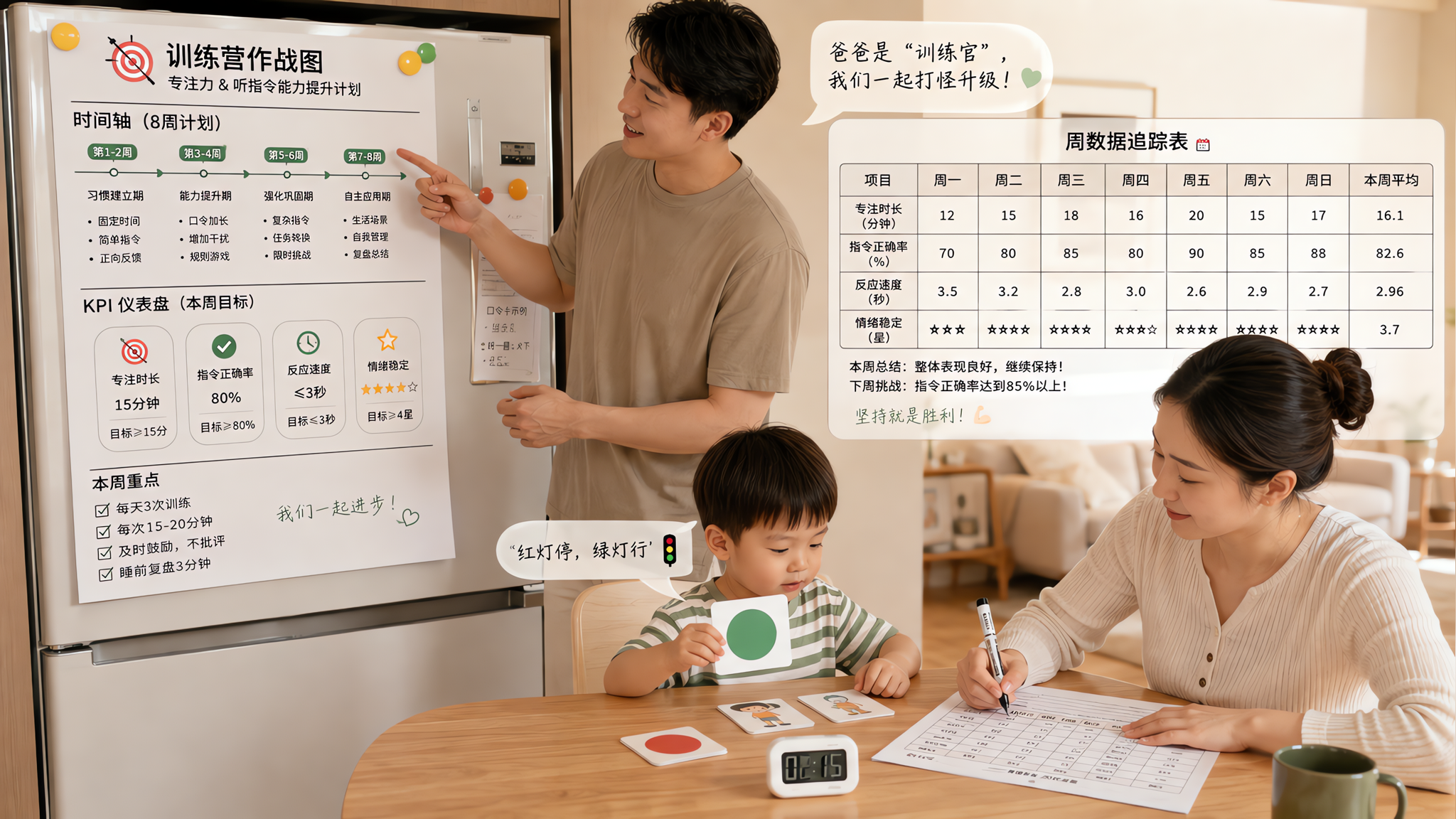 3-6岁能力培养别再靠妈硬扛：爸爸当训练官，20分钟就够