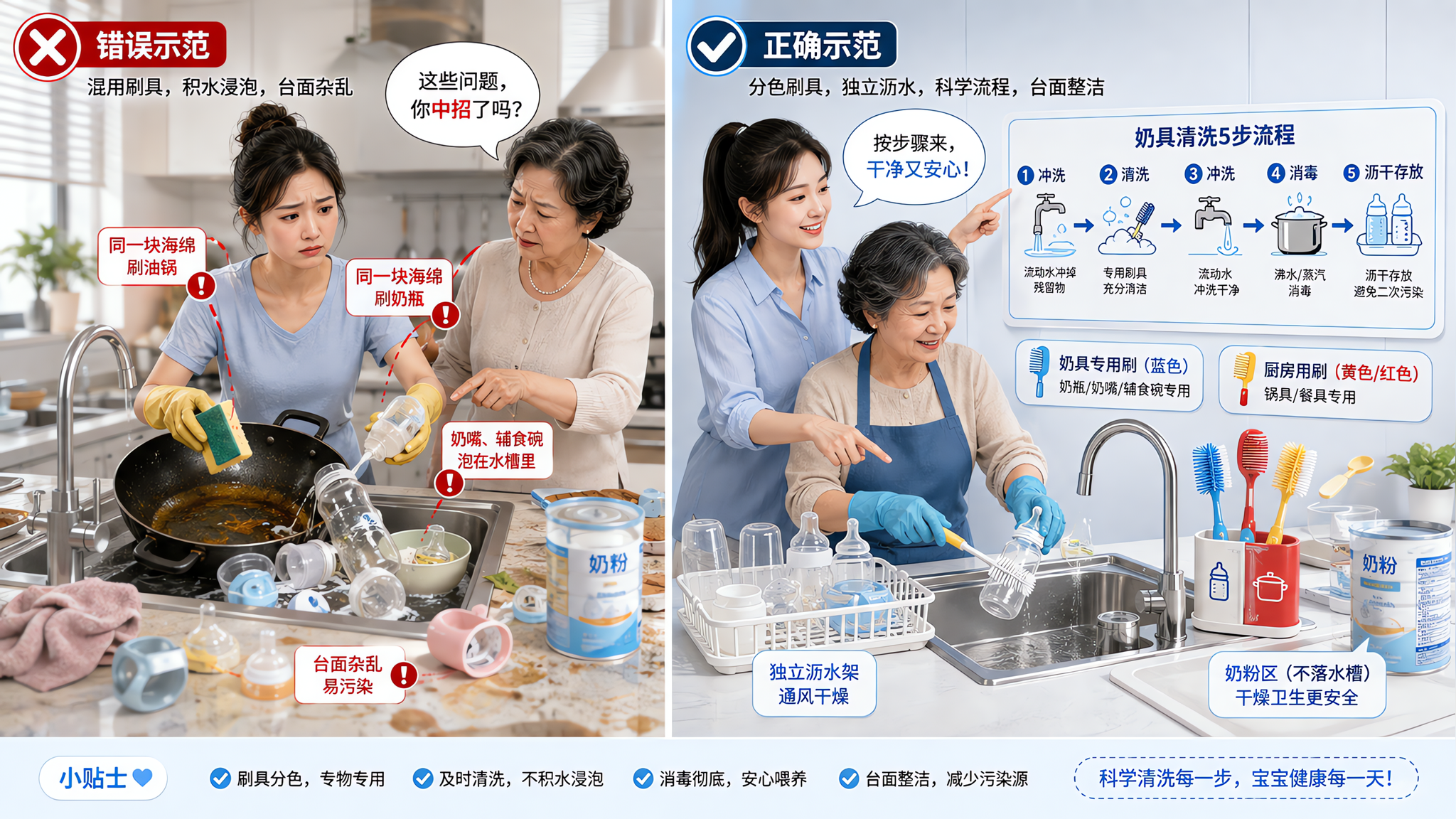 夏天宝宝拉肚子，先查水槽：一套分轨清洗SOP