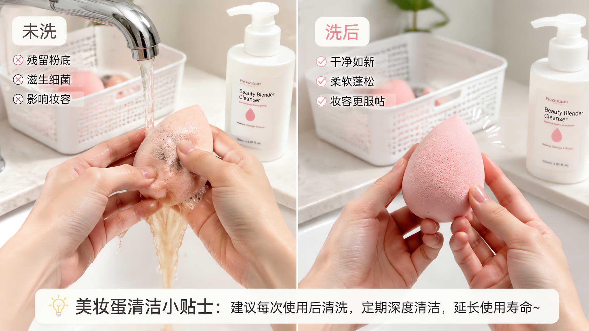美妆蛋越洗越臭还长痘？问题多半出在这3步