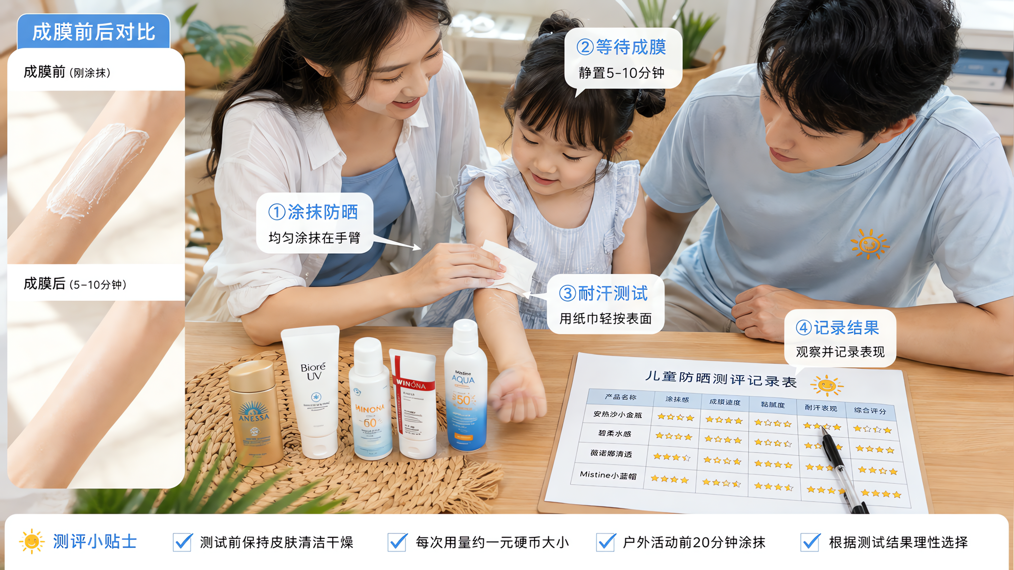 亲子防晒别只盯高倍数：5步测评SOP+3场景配置