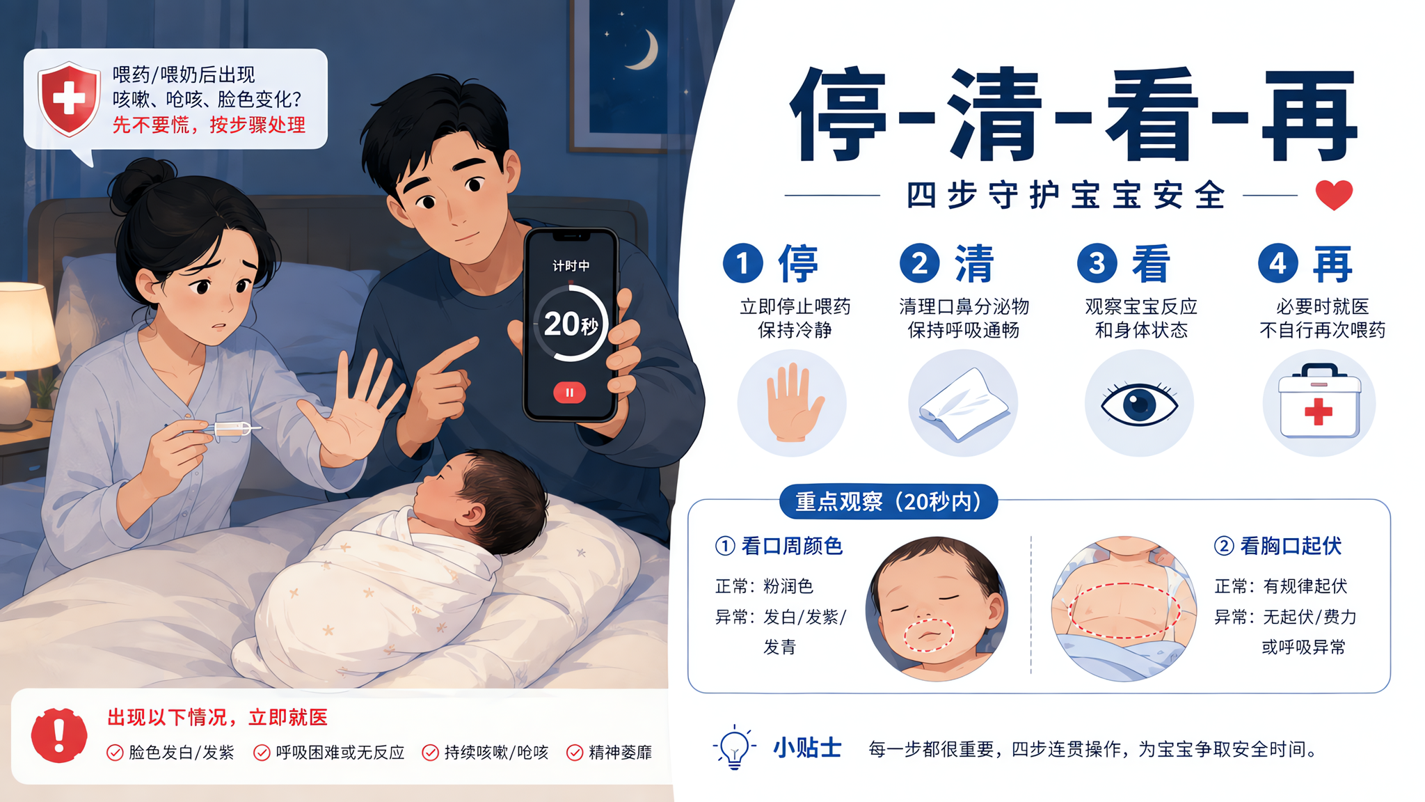 新生儿喂药一呛咳：先做这4步再决定要不要继续