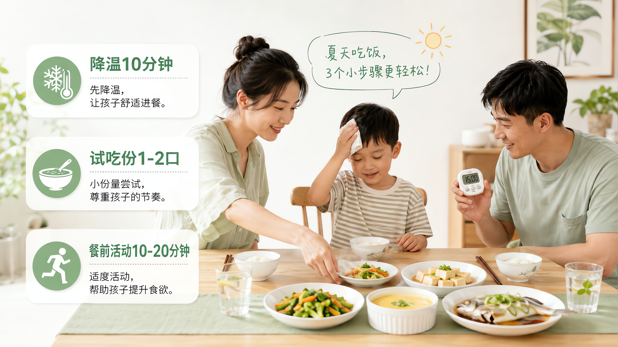 孩子夏天厌食别急着补：按下3个按钮就好转