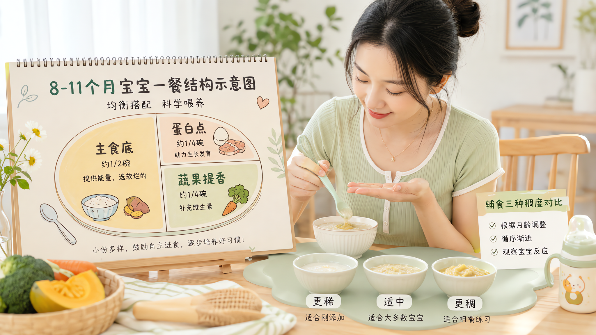 宝宝吃两口就闹？用“一餐结构”稳住8-11个月食欲