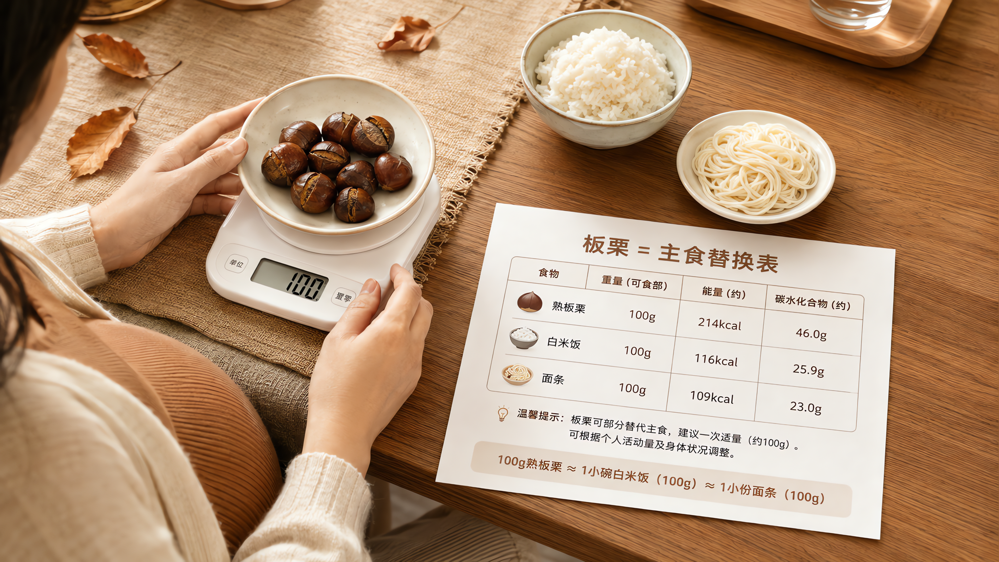 板栗别当零食吃：一餐80–120g，主食这样换
