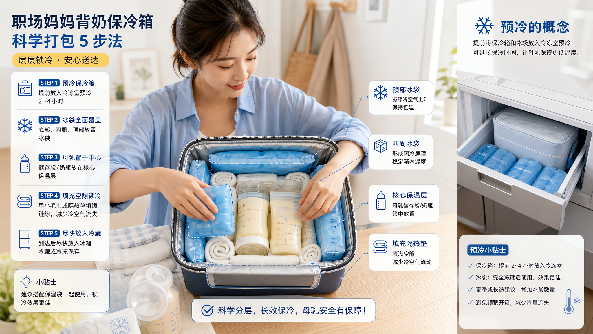 夏季背奶别靠运气：预冷、满装、摆位三步稳住