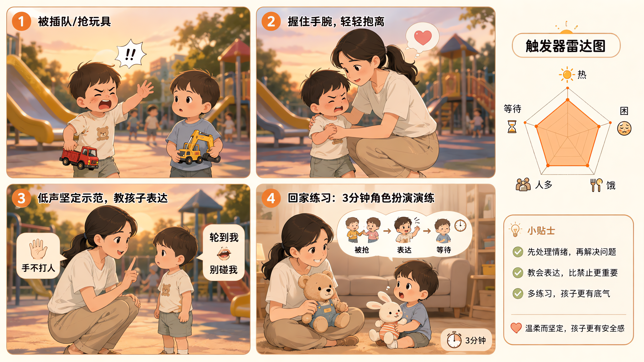 2-3岁一动手就打人？用这套SOP当场止损