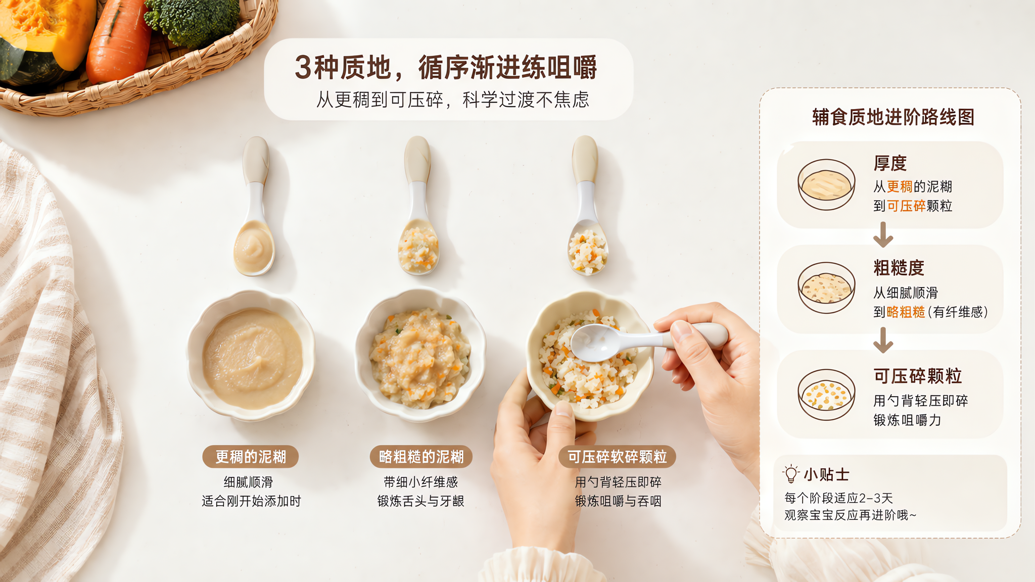 7-9个月从泥糊到碎总失败？按这3级颗粒路线升级