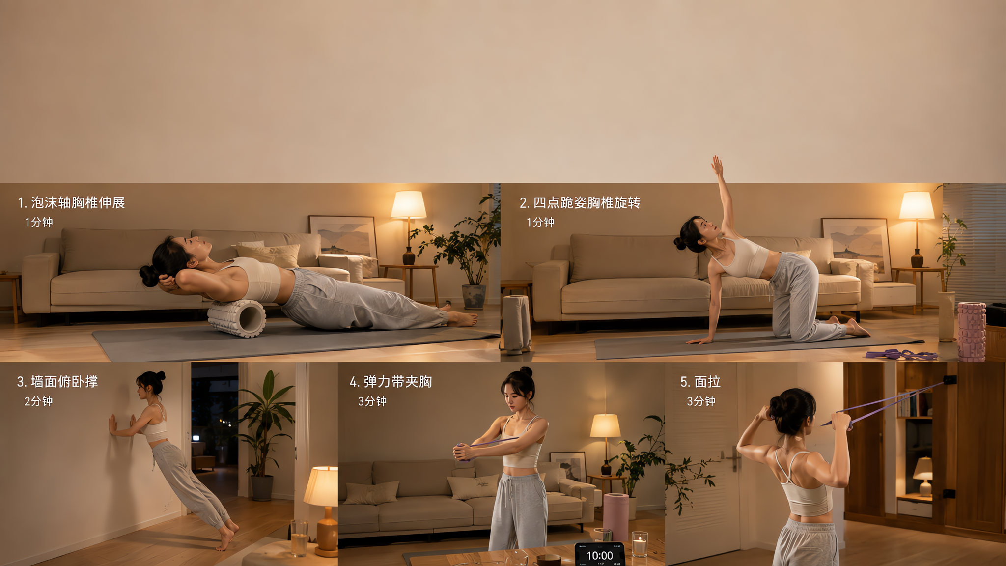 宅家越坐越缩？10分钟胸椎+胸肌流程更松更挺