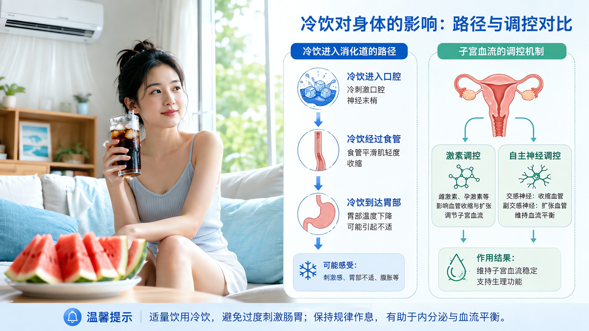 喝冰饮会宫寒难怀孕？先搞清身体怎么恒温
