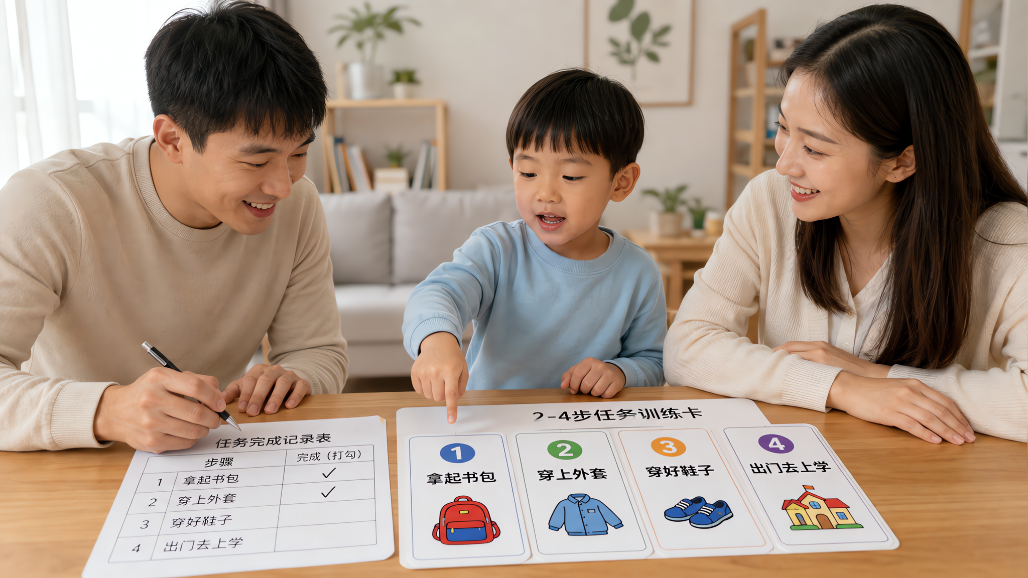孩子总只做第一步？用2-4步训练卡把“记不住”变可量化