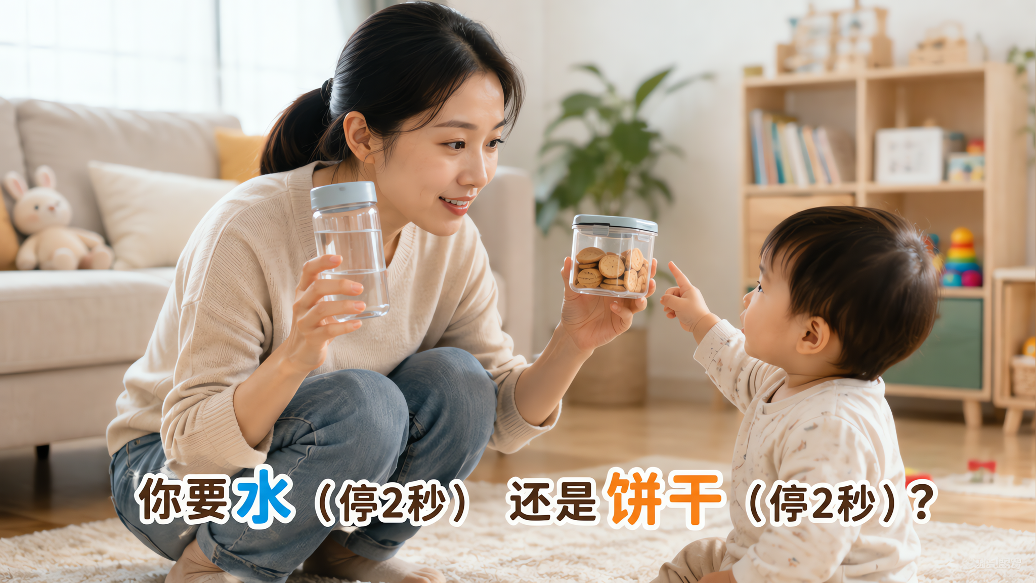 孩子只会喊“要”？二选一话术让蹦字变短句