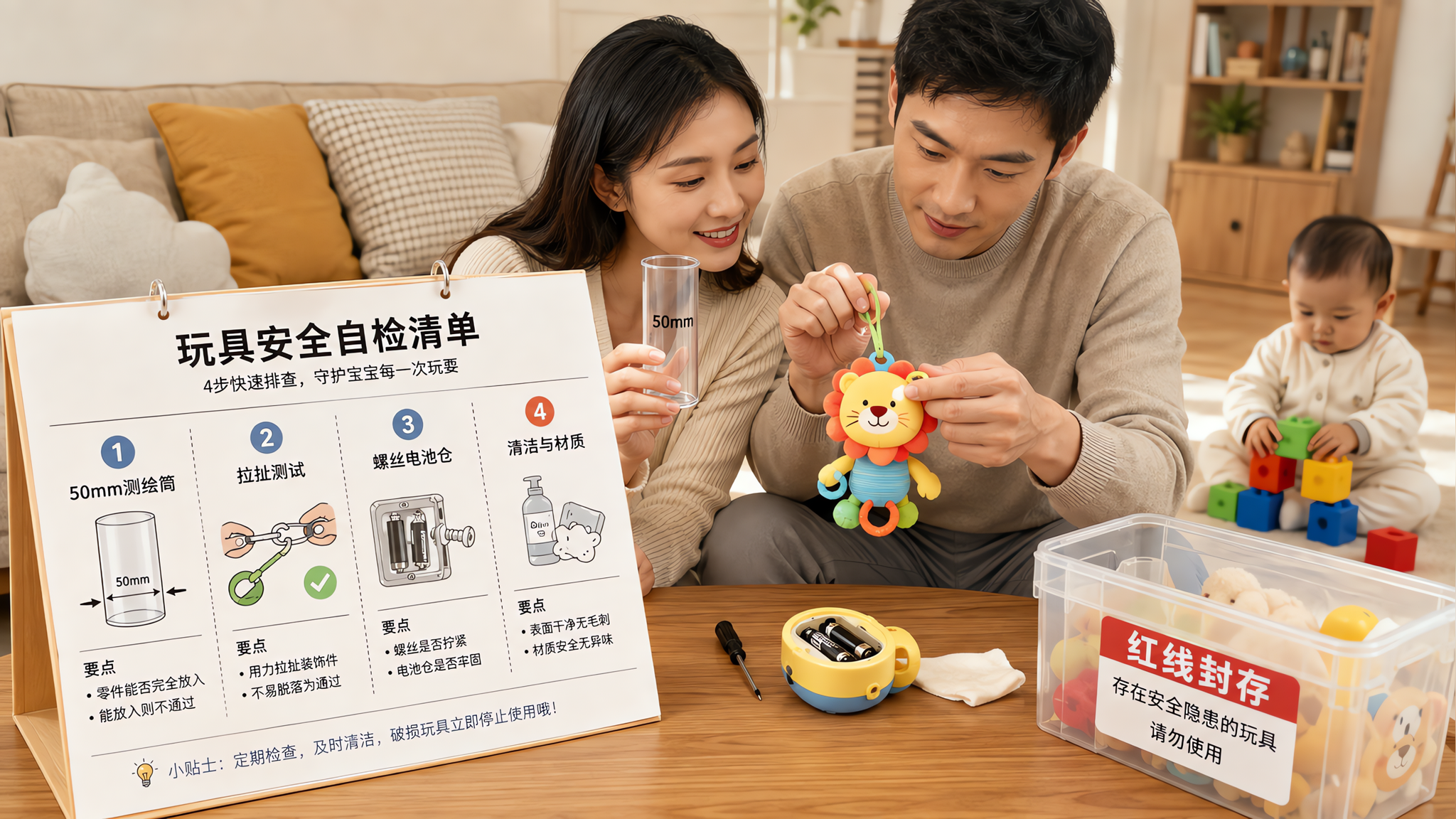 0-1岁玩具先过4道安全红线 10分钟排雷表