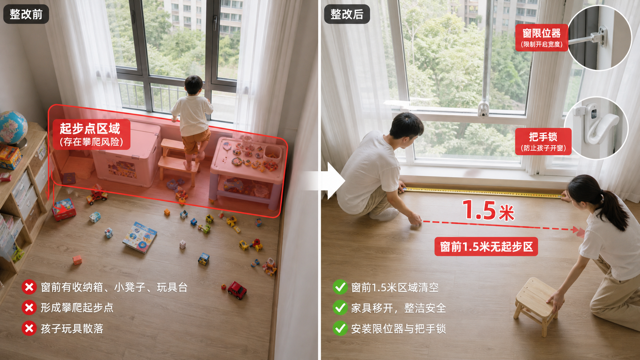夏季开窗最怕这一下：5步把窗台变“不可攀爬区”