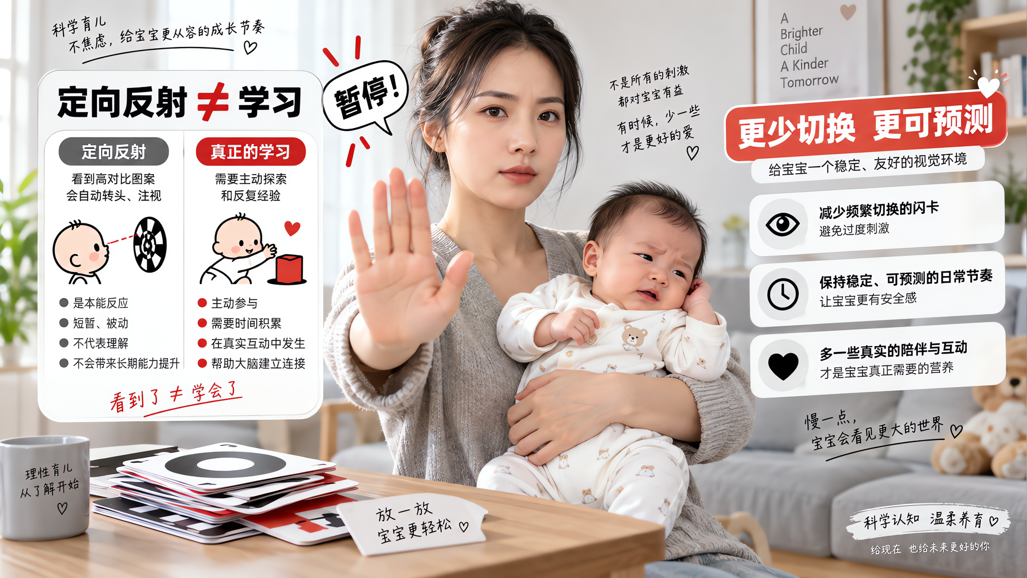 宝宝盯闪卡不等于学会：快闪可能是在伤注意力