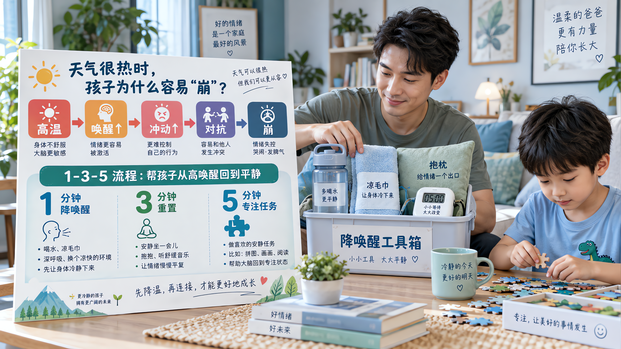 孩子下午坐不住？先别催写作业，先把“热崩”降下来