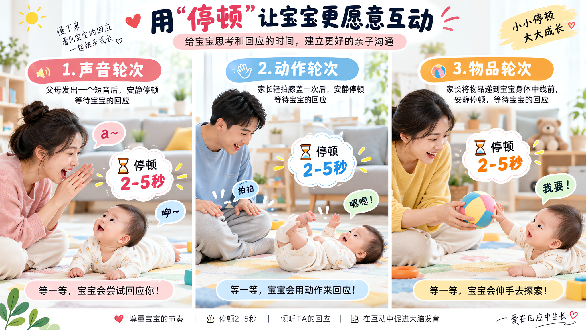 0-10个月别急着教叫人 先练会3种轮次互动