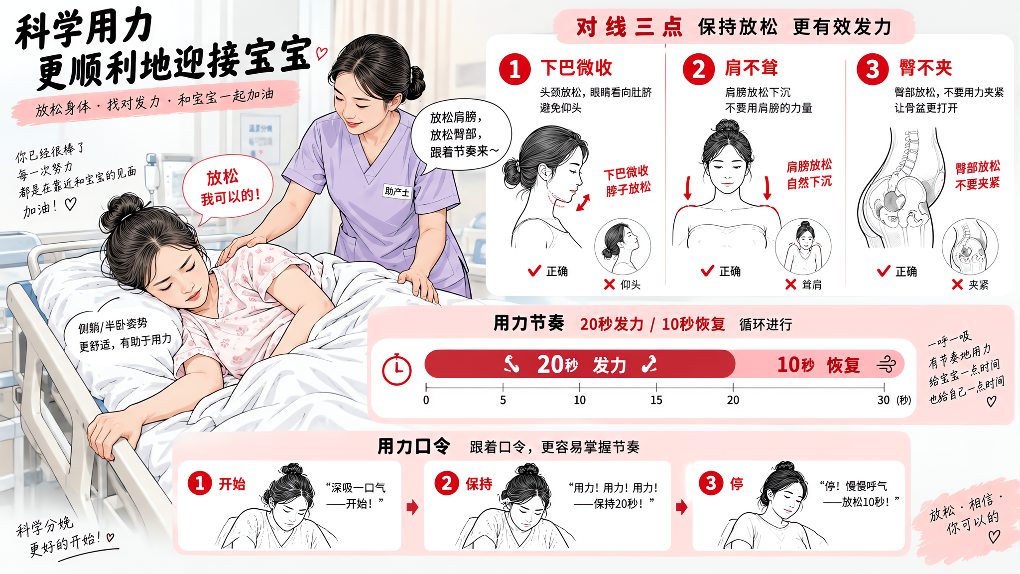 第二产程别靠喊：3个对线指标+20秒发力节拍
