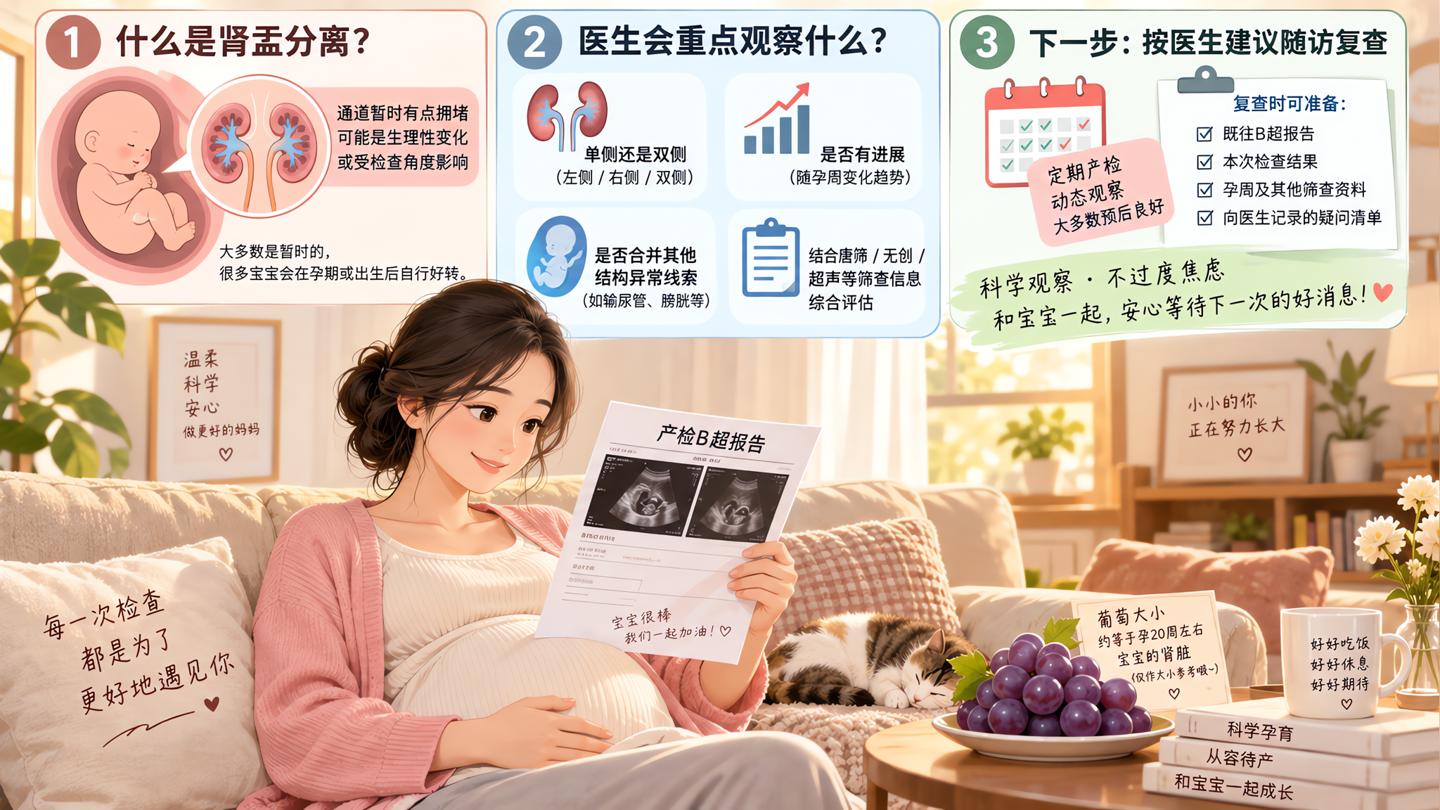 孕24周B超写“肾盂分离”？先看这3件事再焦虑